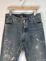 Helmut Lang Helmut Lang Helmut Lang Splash blue jeans-2506 Size US 33 - 2 Thumbnail