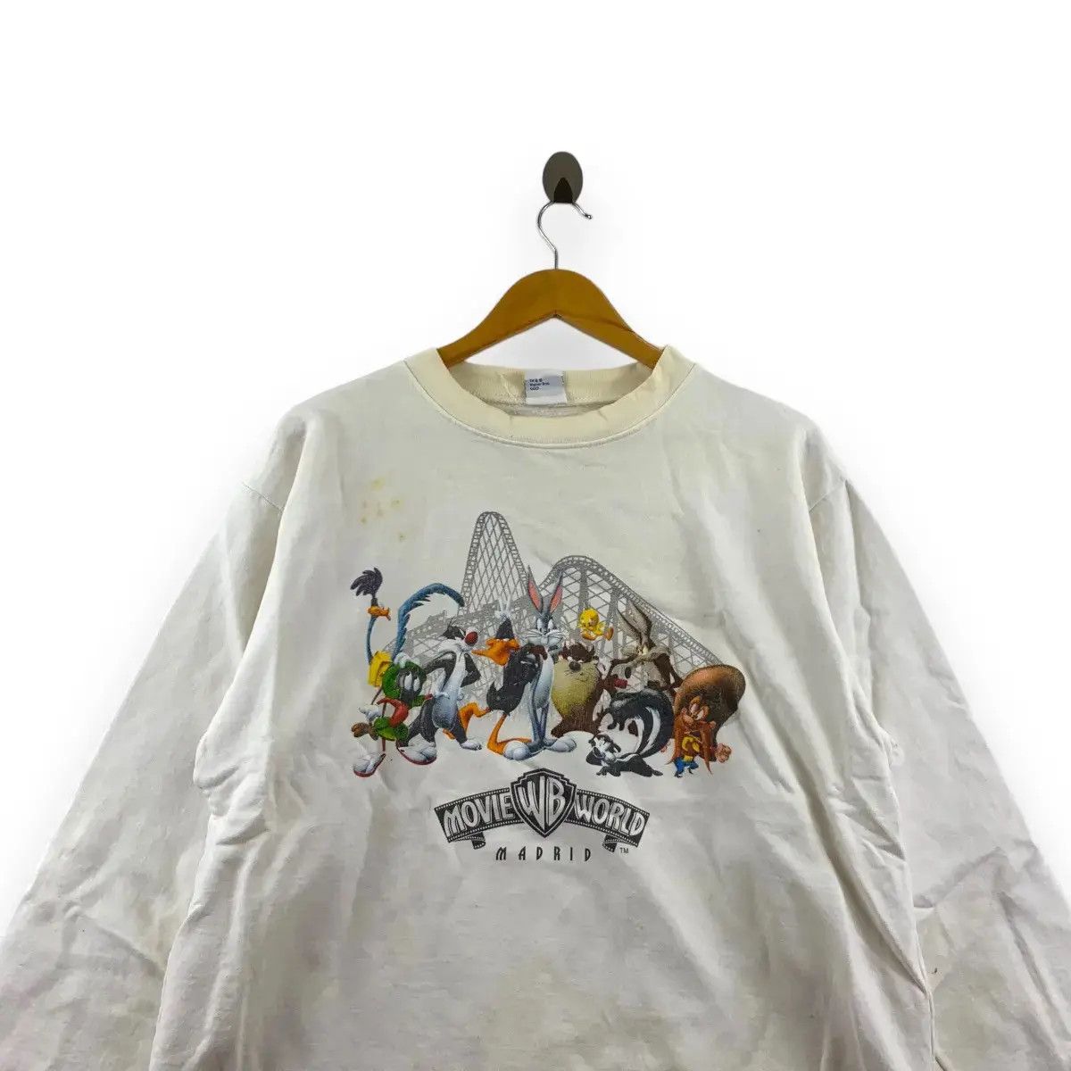 Warner Bros Vintage WARNER BROS Looney Tunes Squad Cartoon Sweatshirt Size L / US 10 / IT 46 - 2 Thumbnail