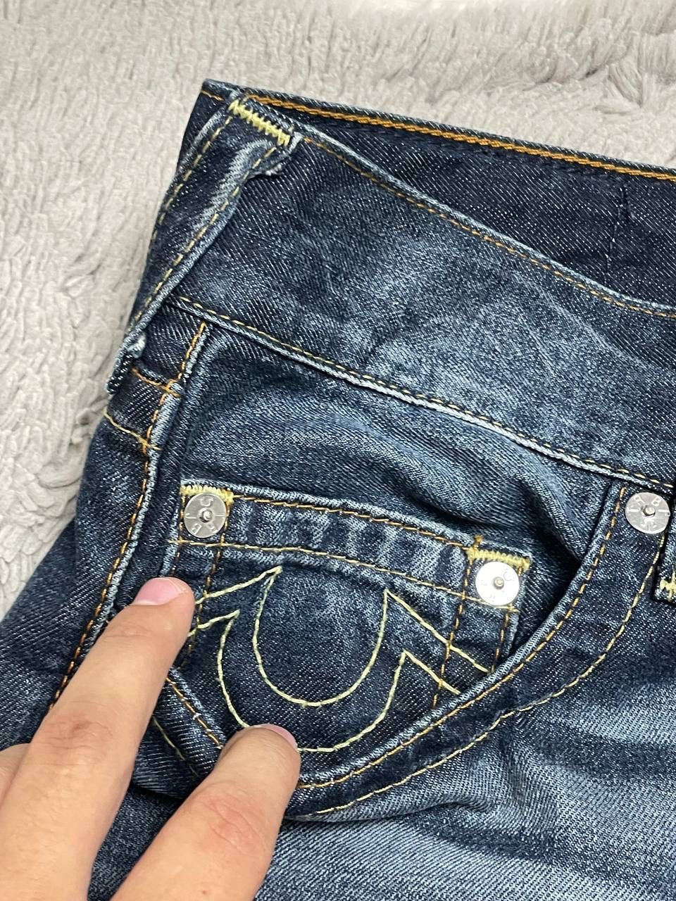 True Religion × Vintage True Religion Denim Shorts Big Logo SWAG Y2k Size US 32 / EU 48 - 8 Thumbnail