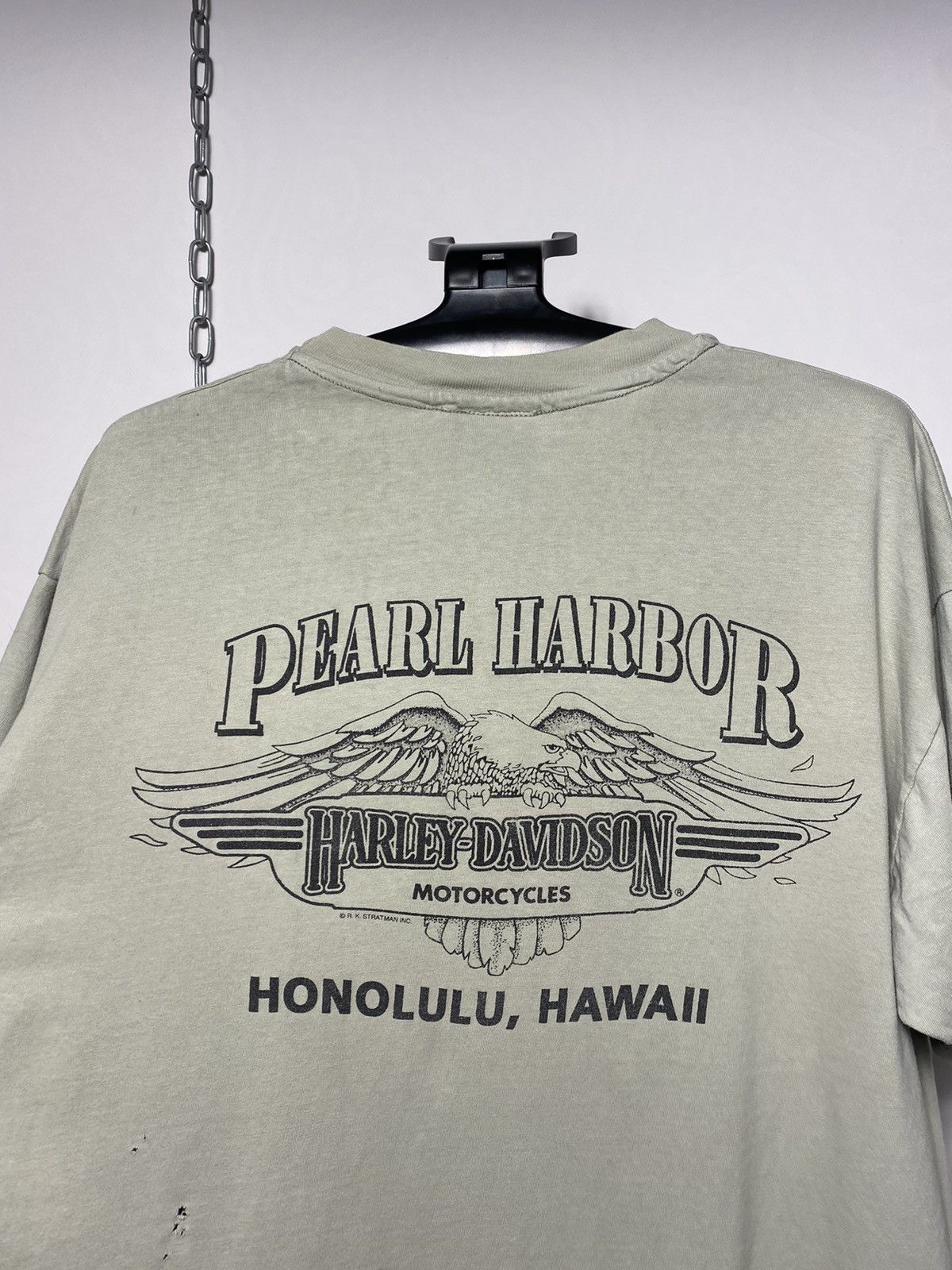 Harley Davidson Rare 1991 Harley Davidson Pearl Harbor distressed t-shirt Size US XL / EU 56 / 4 - 11 Thumbnail