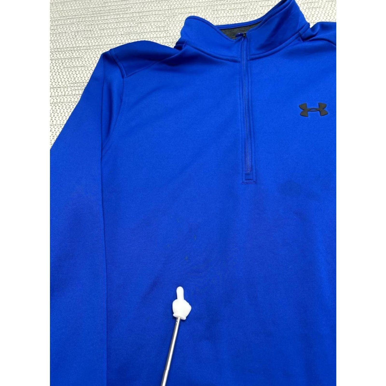 Under Armour Under Armour Sweatshirt Mens Large Blue Fleece Coldgear Loose Fit Quarter Zip Size US L / EU 52-54 / 3 - 5 Thumbnail