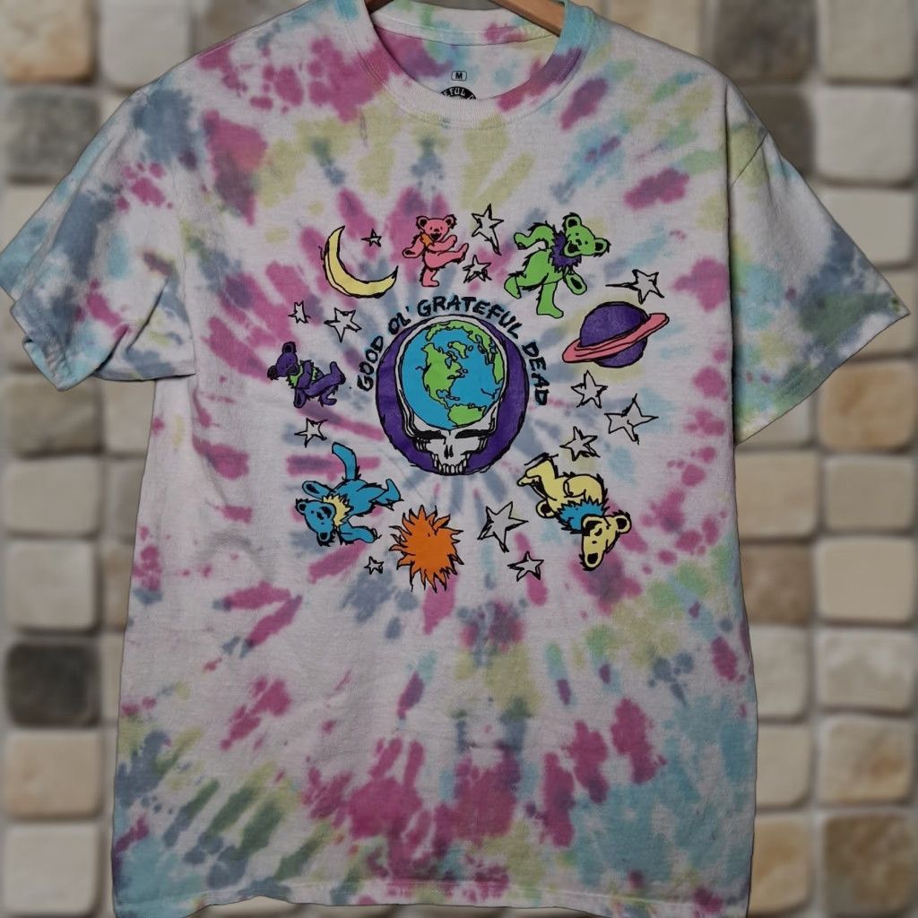 Ripple Junction Grateful Dead Shirt M Men T-Shirt Ripple Junction Multicolor Tie Dye Band Rock Hippie Dancing Bears Steal Your Face Graphic Crew Neck Short Sleeve Size US M / EU 48-50 / 2 - 1 Thumbnail