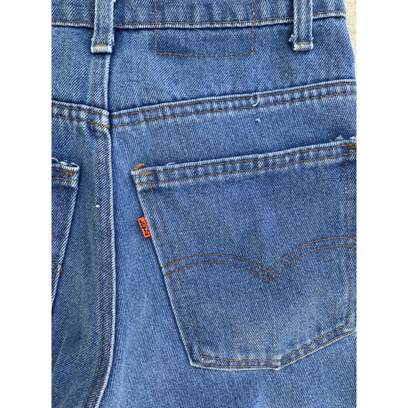 Levi's VINTAGE Levi’s Orange Tab Jeans SF 207 28 Waist 31.5 Inseam 70s 1970s Levis Rockabilly Denim Blue Jeans Mens Womens Size 28" / US 6 / IT 42 - 4 Thumbnail