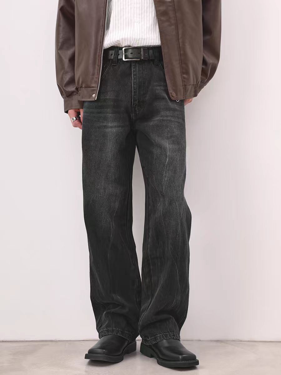 Japanese Brand × Vintage Vintage Street Washed and Aged Loose Black Jeans Y2K Size US 36 / EU 52 - 1 Thumbnail