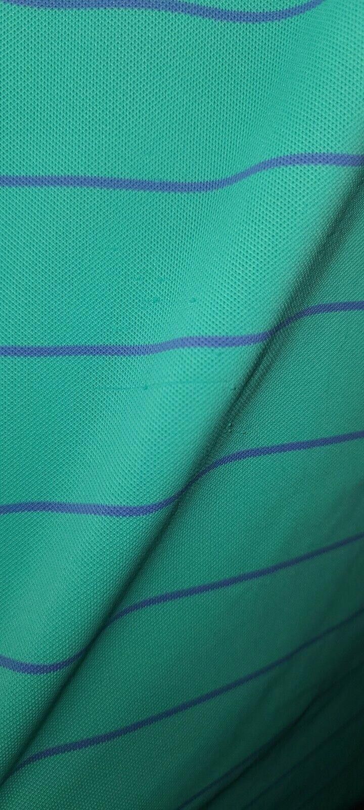 Peter Millar Peter Millar Polo Shirt Men's Large Teal Striped Size US L / EU 52-54 / 3 - 7 Thumbnail