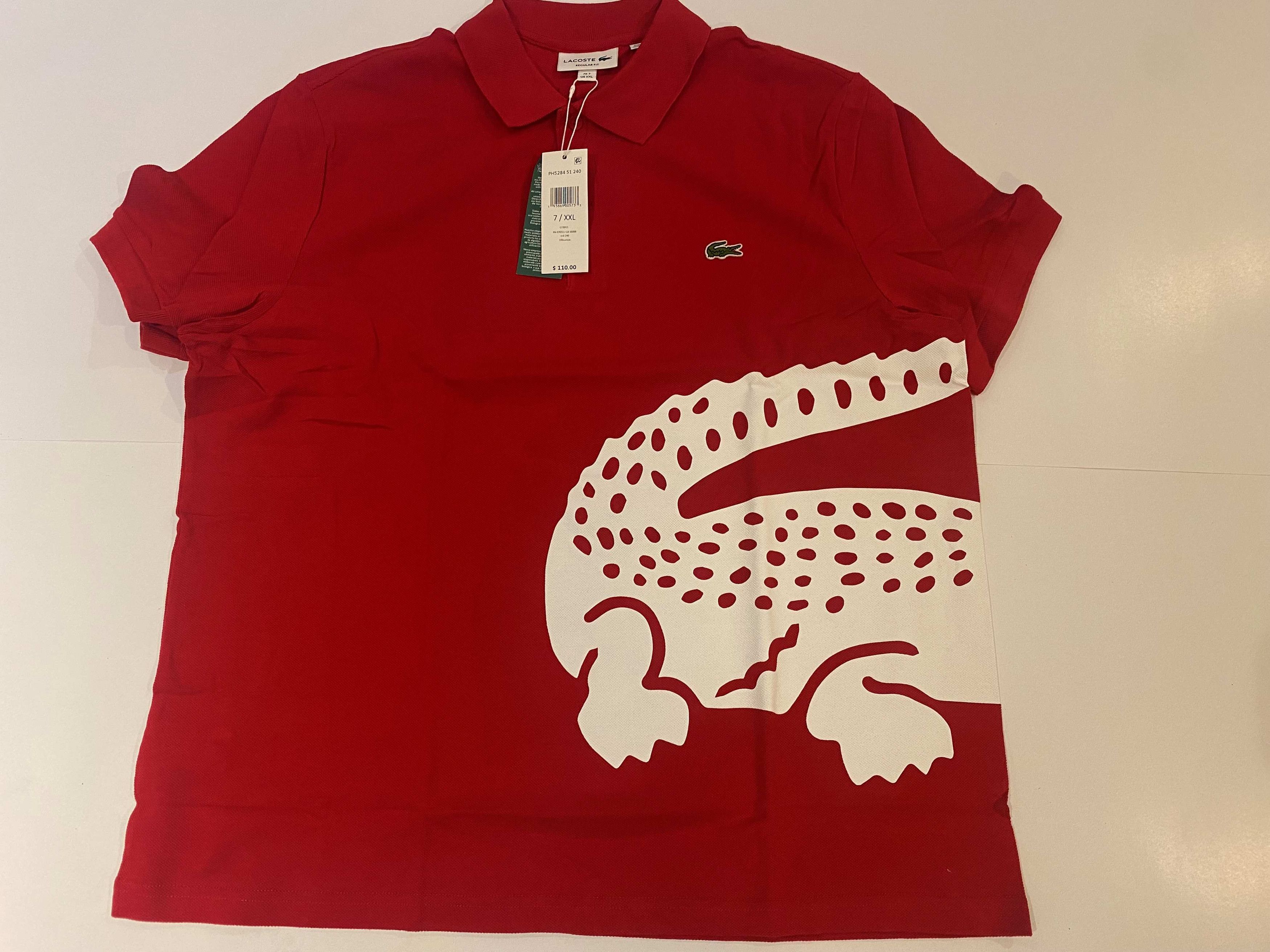 Lacoste RED POLO PRINTED SIZE M Size US M / EU 48-50 / 2 - 2 Thumbnail