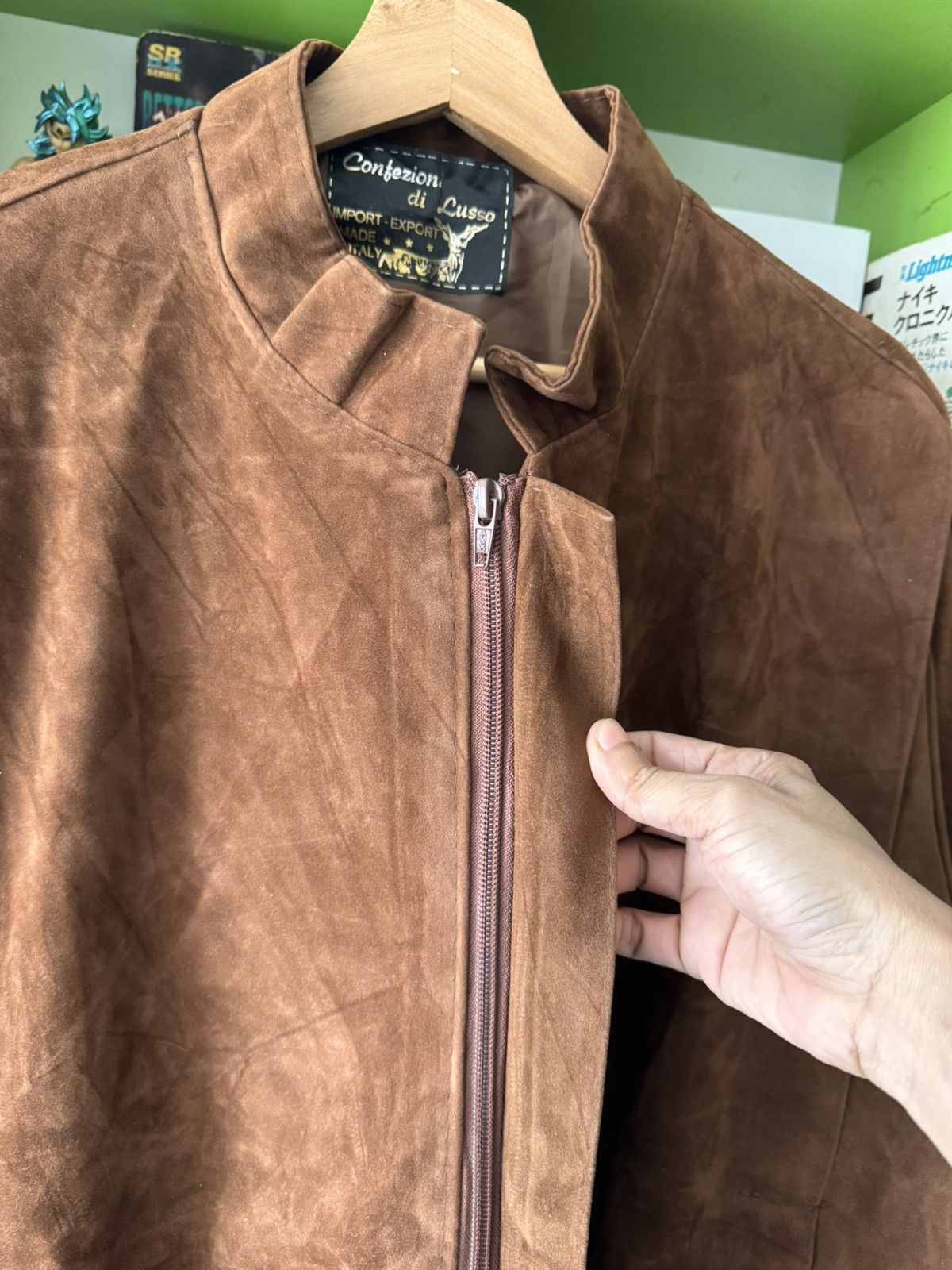 If Six Was Nine Vintage 70/80s Confezioni di lusso suede jacket Size US L / EU 52-54 / 3 - 5 Thumbnail