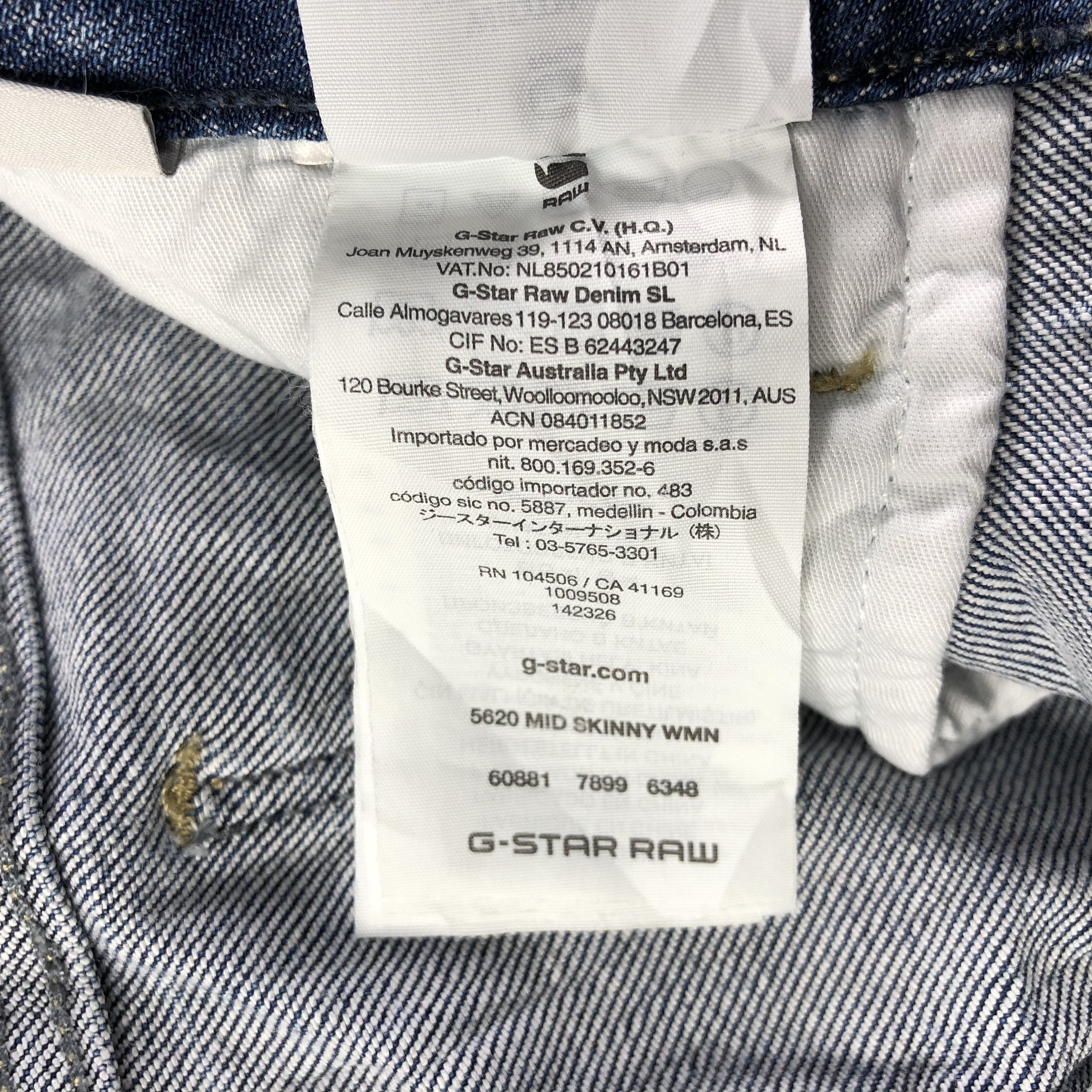G-Star G Star Jeans Mid Skinny Denim KJ1493 Size US 27 - 10 Thumbnail