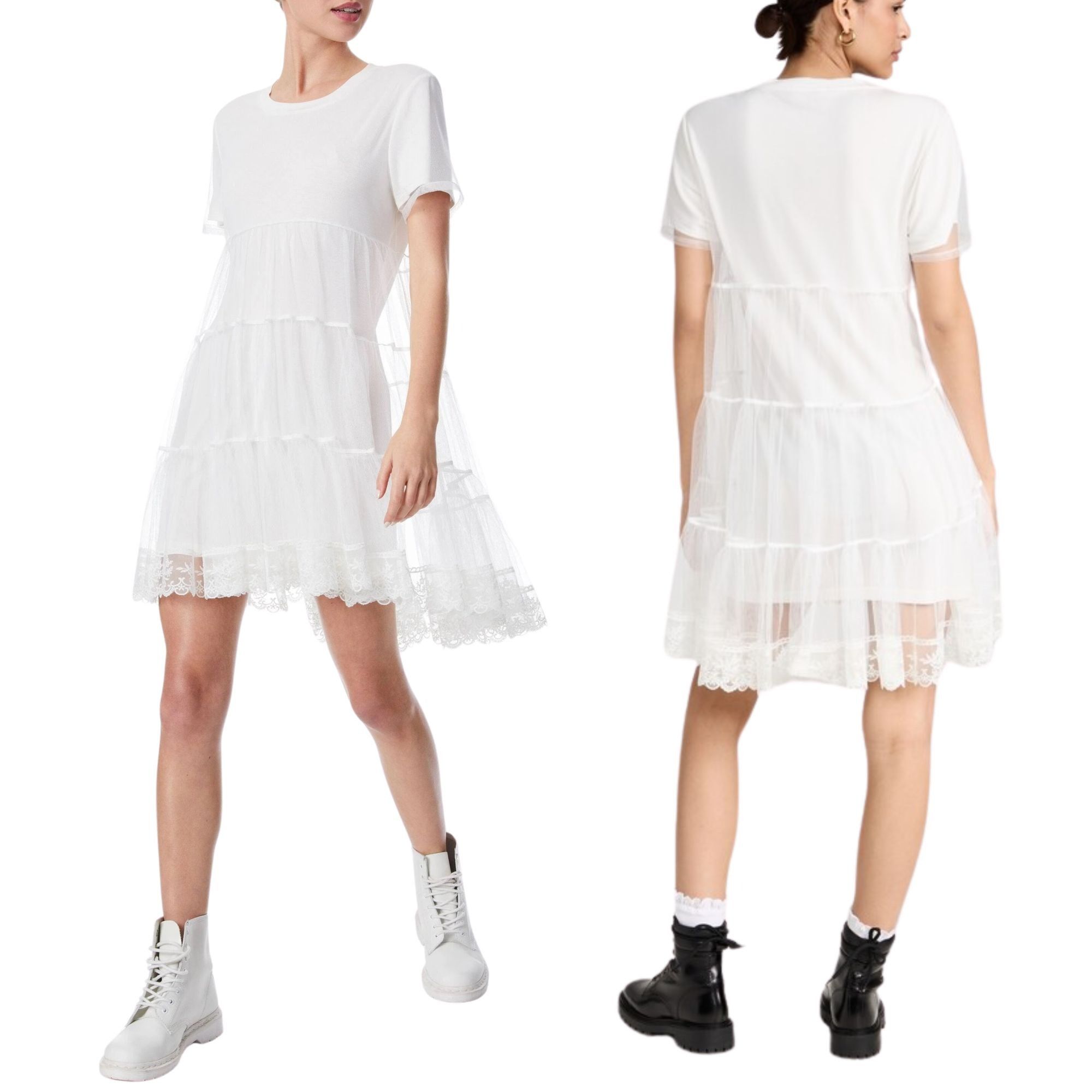 Alice + Olivia Alice + Olivia Dreema Tulle Shirt Mini Dress XS Size XS / US 0-2 / IT 36-38 - 2 Thumbnail