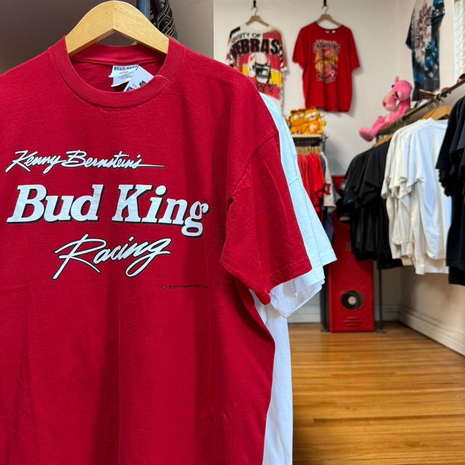 NASCAR × Vintage Vintage 90s Bud King Racing Racecar T-Shirt Size US L / EU 52-54 / 3 - 1 Thumbnail