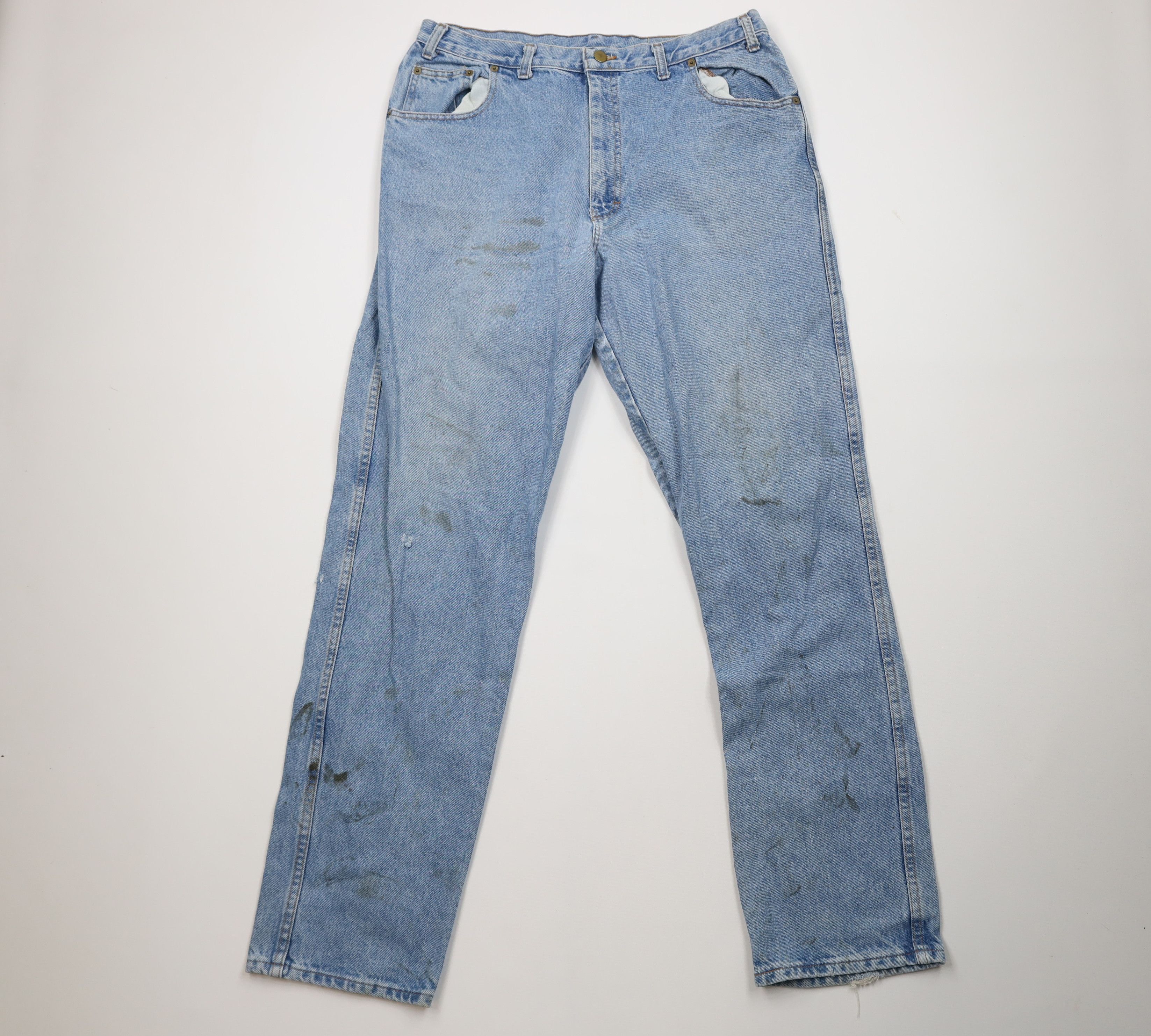 Vintage Vintage 90s Streetwear Relaxed Straight Leg Denim Jeans USA Size US 36 / EU 52 - 1 Thumbnail