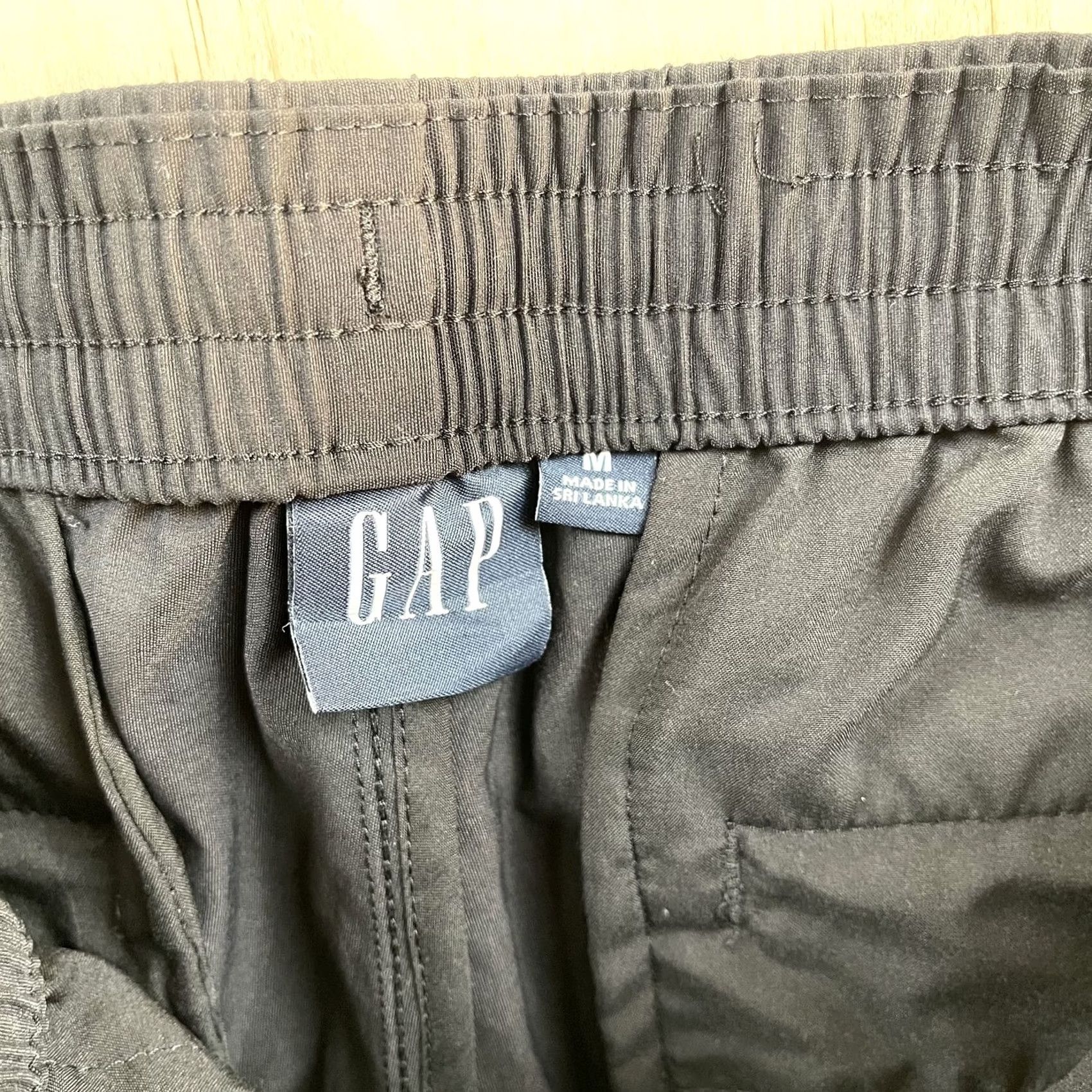 Gap Gap Jogger Pants Mens Medium Black Elastic Waist Drawstring Straight Leg Casual Size US 31 - 4 Thumbnail