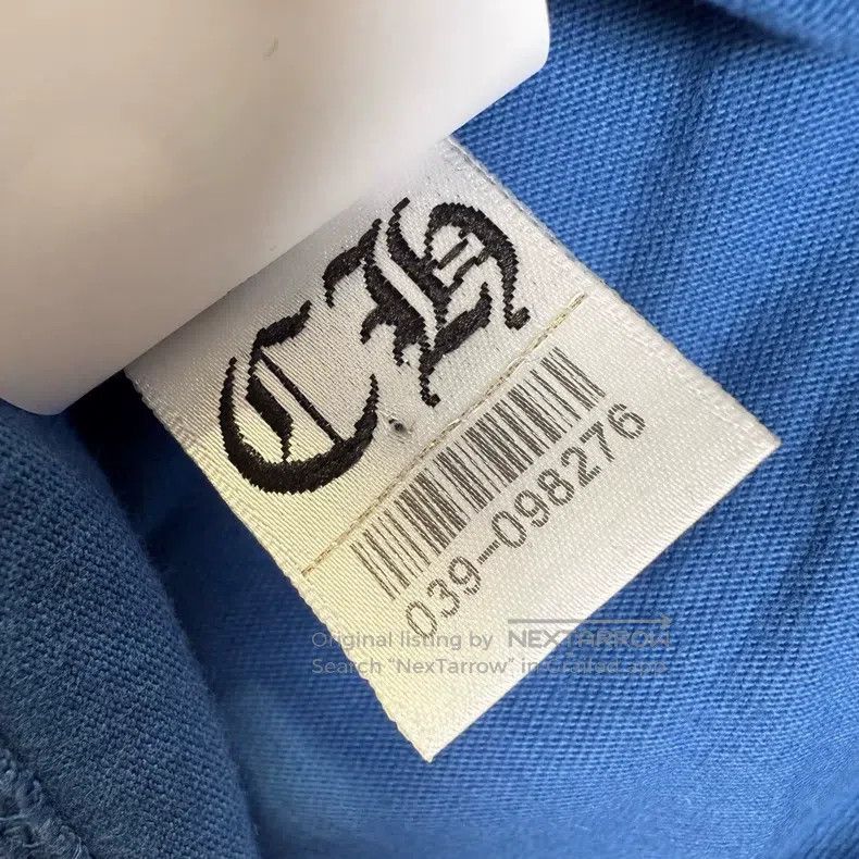 Chrome Hearts CHROME HEARTS Size M Blue three cross flocking long sleeve Size US M / EU 48-50 / 2 - 5 Thumbnail