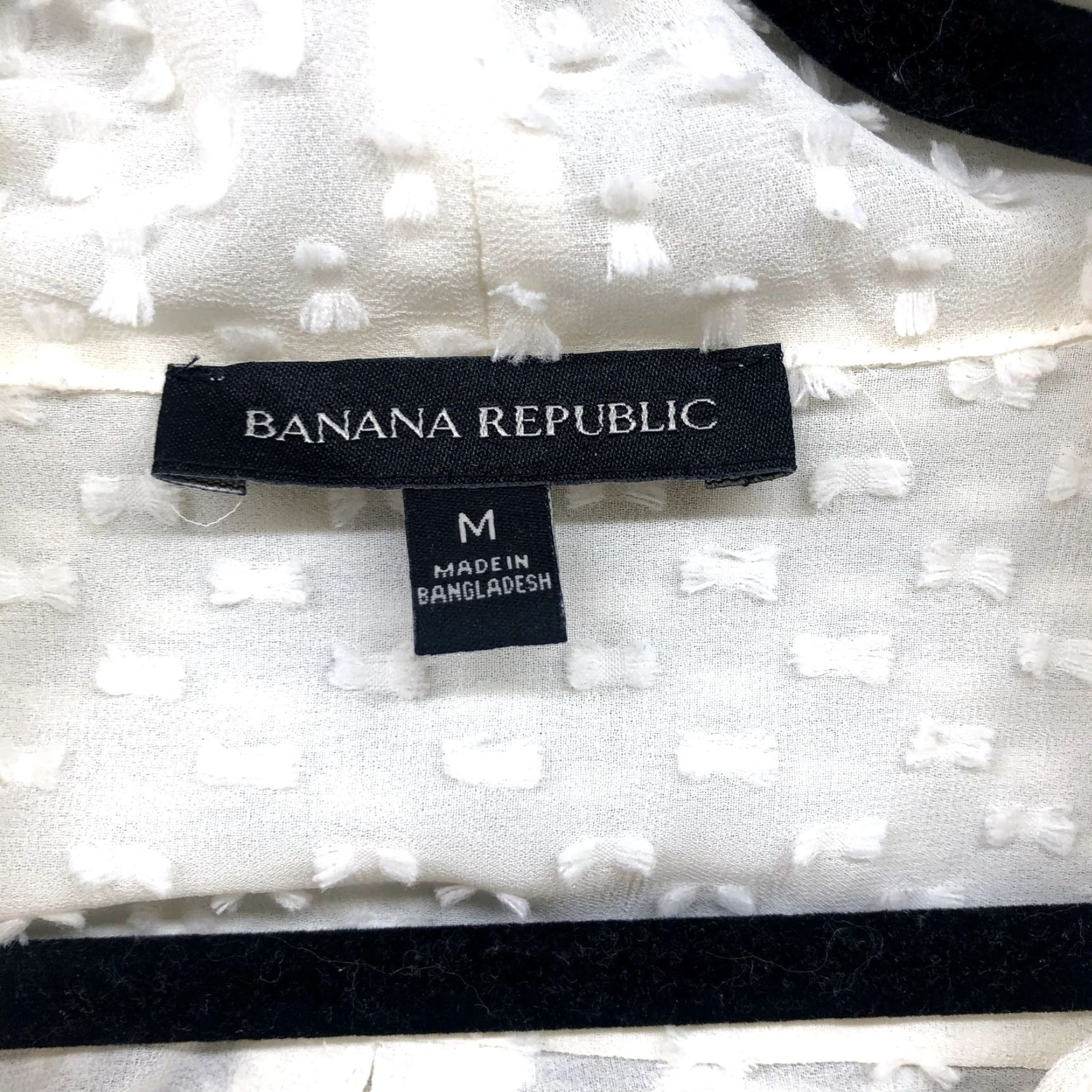 Banana Republic Banana Republic Blouse Women's M Ivory Chiffon Swiss Dot Tie Neck Long Sleeve Button Down Casual Workwear Formal Office Size M / US 6-8 / IT 42-44 - 5 Thumbnail