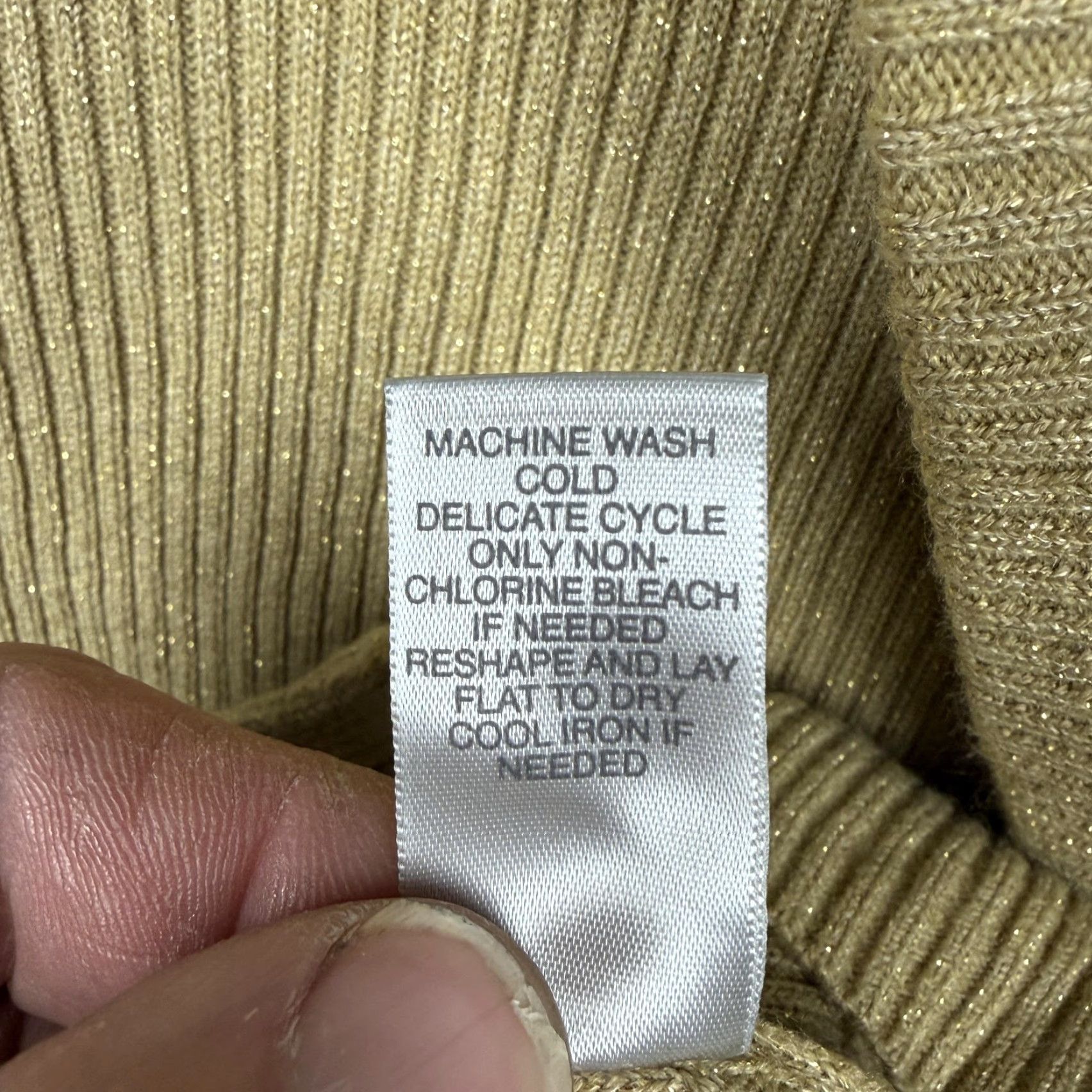Avenue Avenue Cardigan Womens 26/28 Plus Gold Metallic Knit Open Front Boho Layering Size 4XL / US 24-26 - 7 Thumbnail