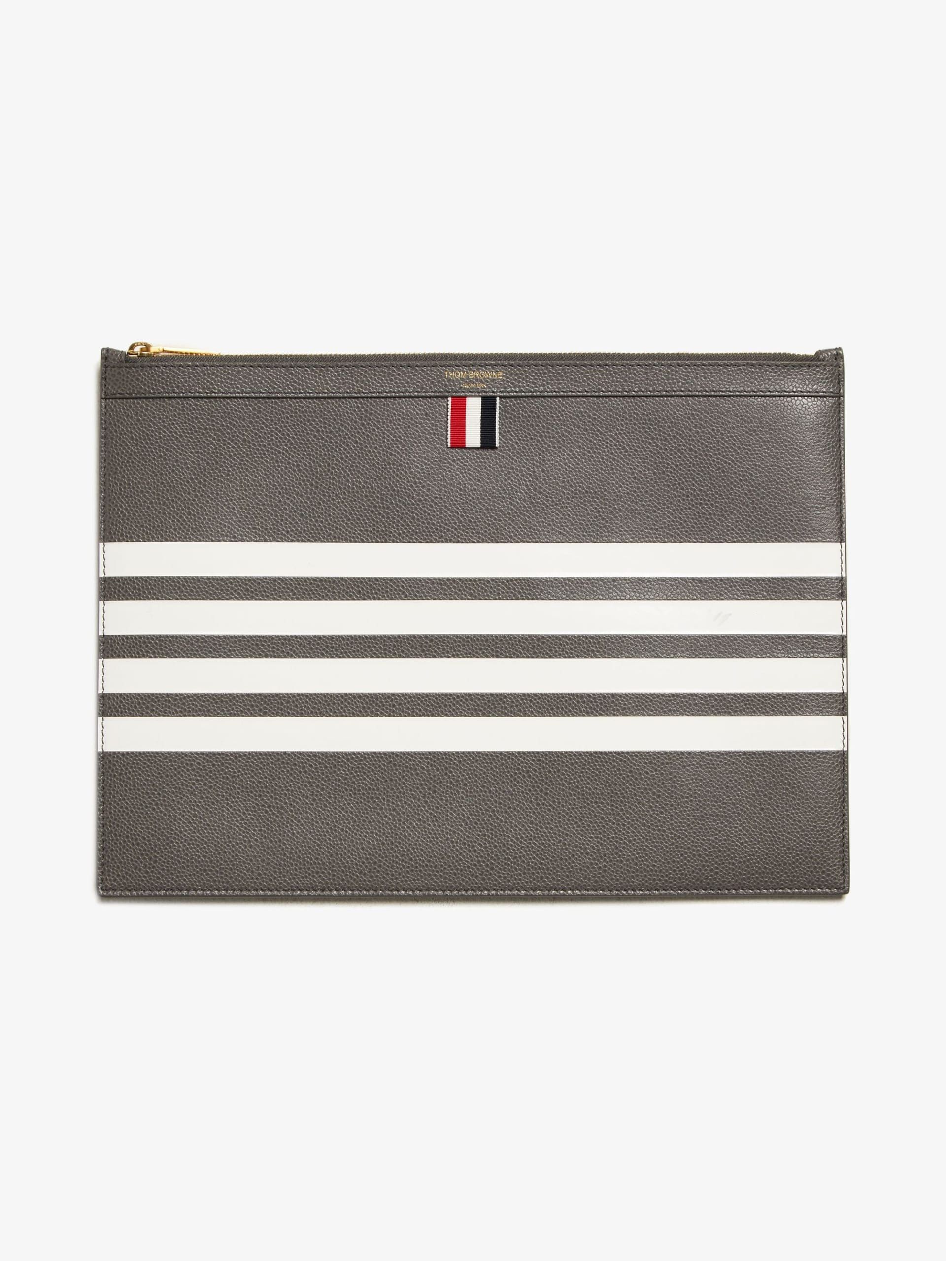 Thom Browne Gray Multicolour Lining Zip Bag Size ONE SIZE - 1 Thumbnail