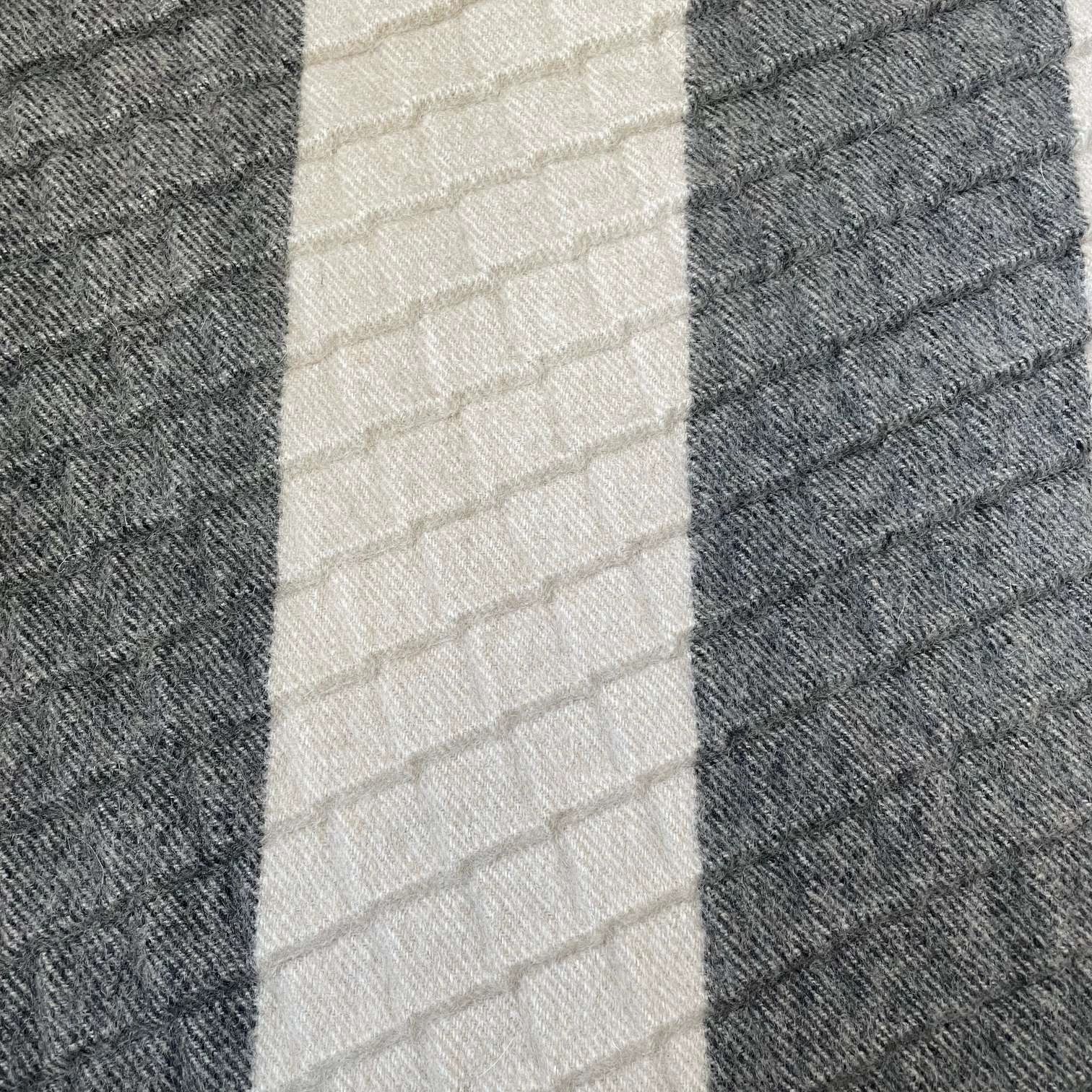 Burberry Burberry Classic Check Wool Shawl Black/White Tassel Size ONE SIZE - 2 Thumbnail