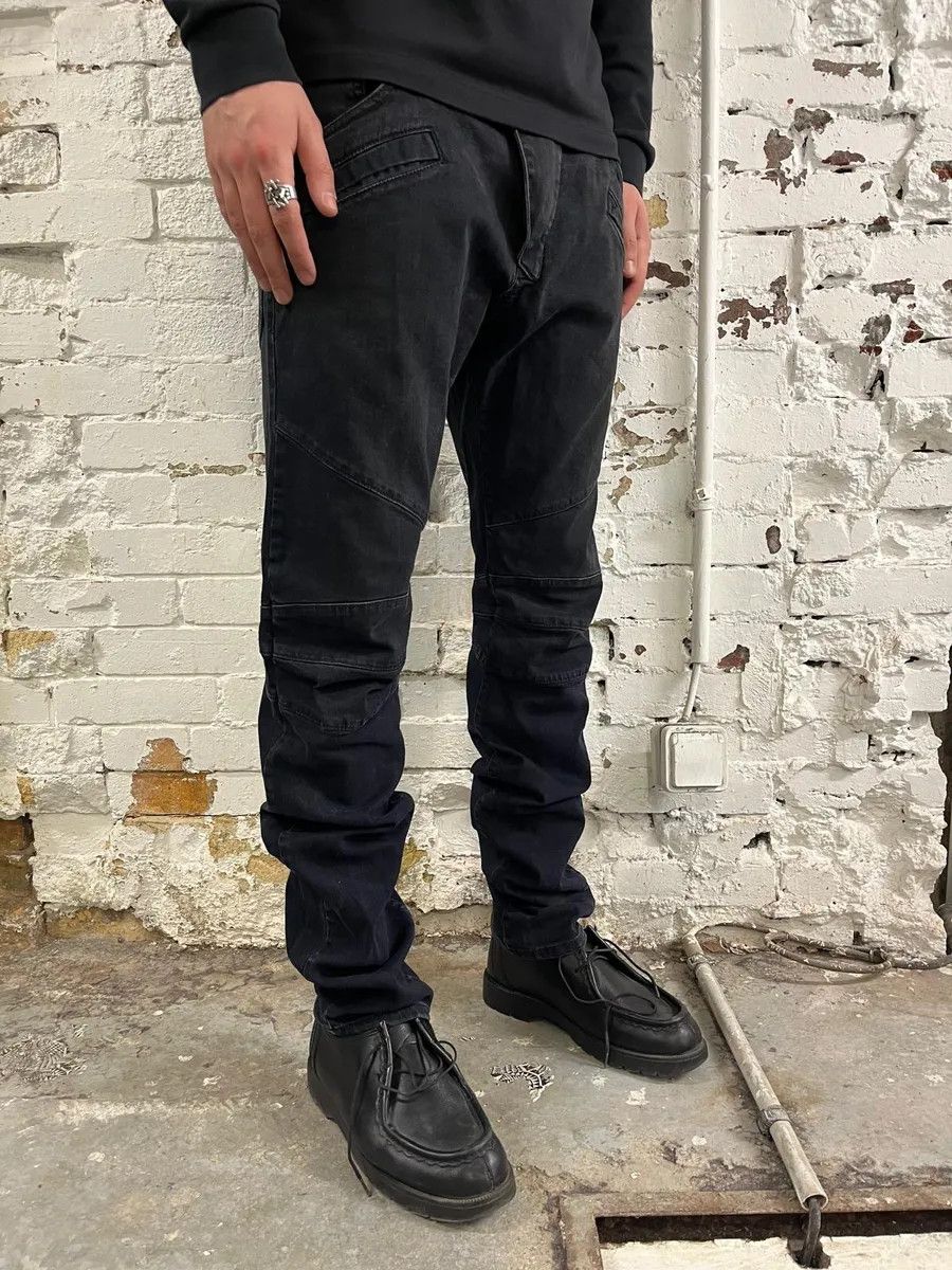 Pierre Balmain 2010s Pierre Balmain Black Biker Denim Jeans Size US 34 / EU 50 - 3 Thumbnail
