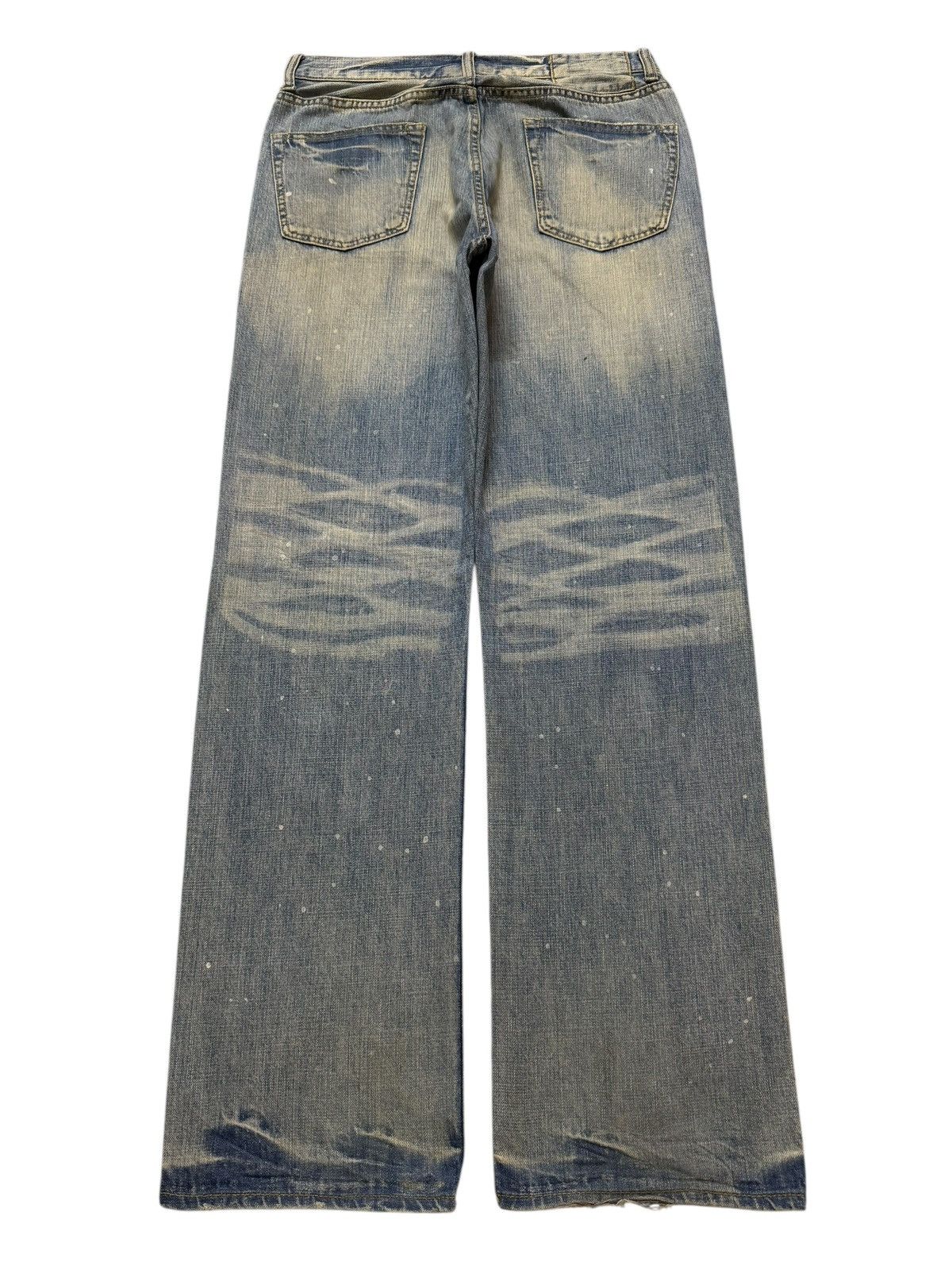 Global Work Vintage 90s Global Work Blue Faded Wash Whiskers Distressed Size US 31 - 2 Thumbnail