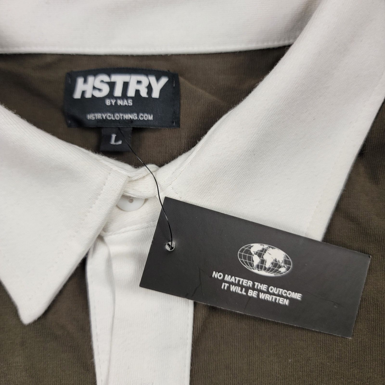 Nas Hstry by NAS 94 Rugby Shirt Green/Blue Mens Sz L (737-738) Size US L / EU 52-54 / 3 - 2 Thumbnail