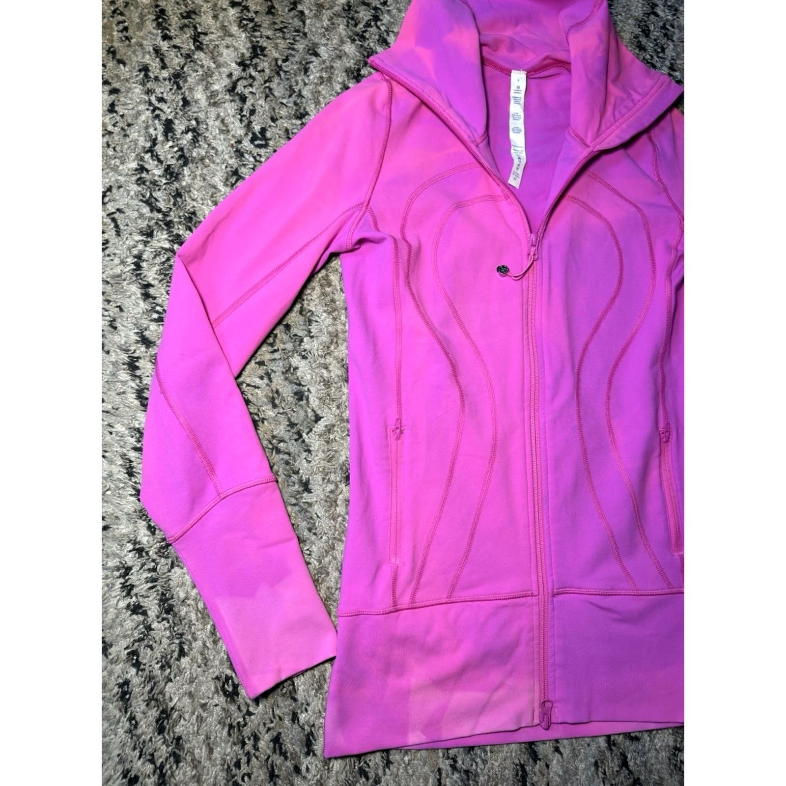 Lululemon Lululemon Jacket Womens 4 Pink Define Hot Full Zip Tie Dye Changing Thumbholes Size S / US 4 / IT 40 - 4 Thumbnail
