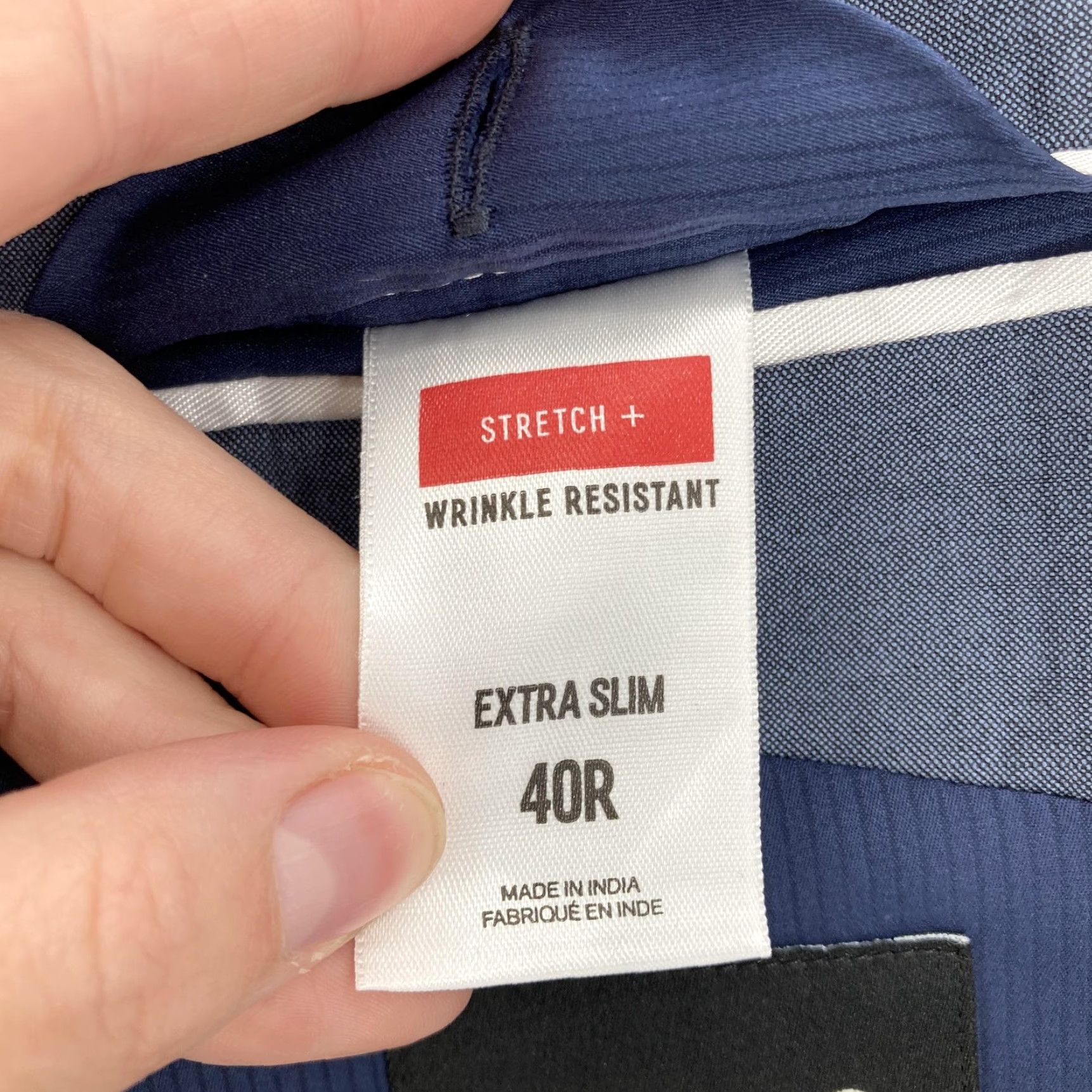 Express Express Mens Suit Jacket 40R Navy Extra Slim Two Button Wool Blend Modern Business Blazer Jacket Notch Lapel WomenS? Size 40R - 6 Thumbnail