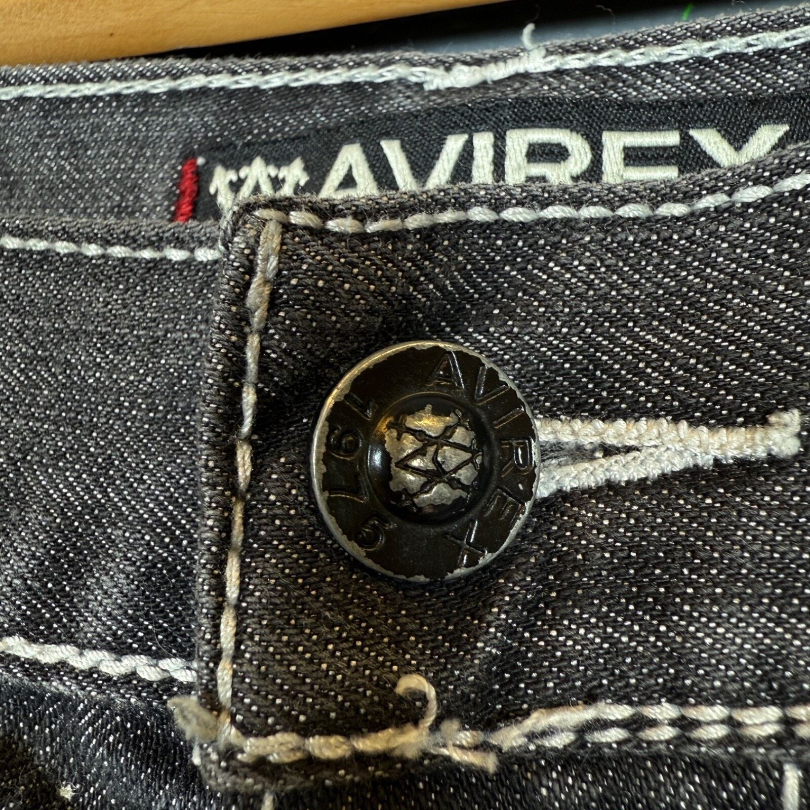 Avirex Avirex 36/34 men’s dark grey Y2K baggy vintage denim jeans Size US 36 / EU 52 - 8 Thumbnail