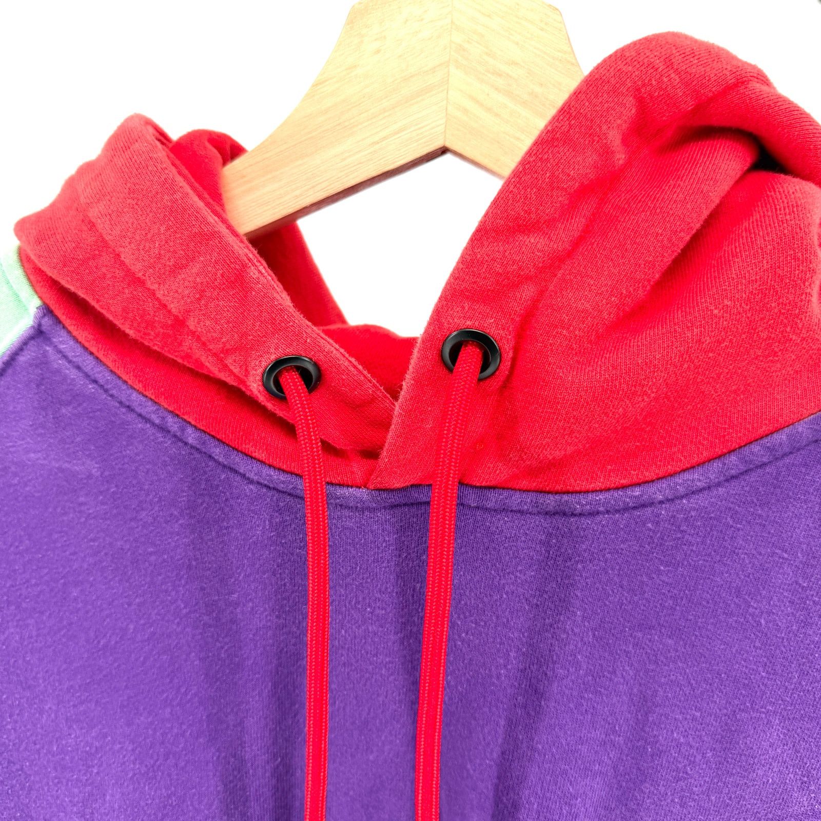 Teddy Fresh Purple Colorblock 100% Cotton Streetwear Patchwork Hoodie Size US M / EU 48-50 / 2 - 3 Thumbnail