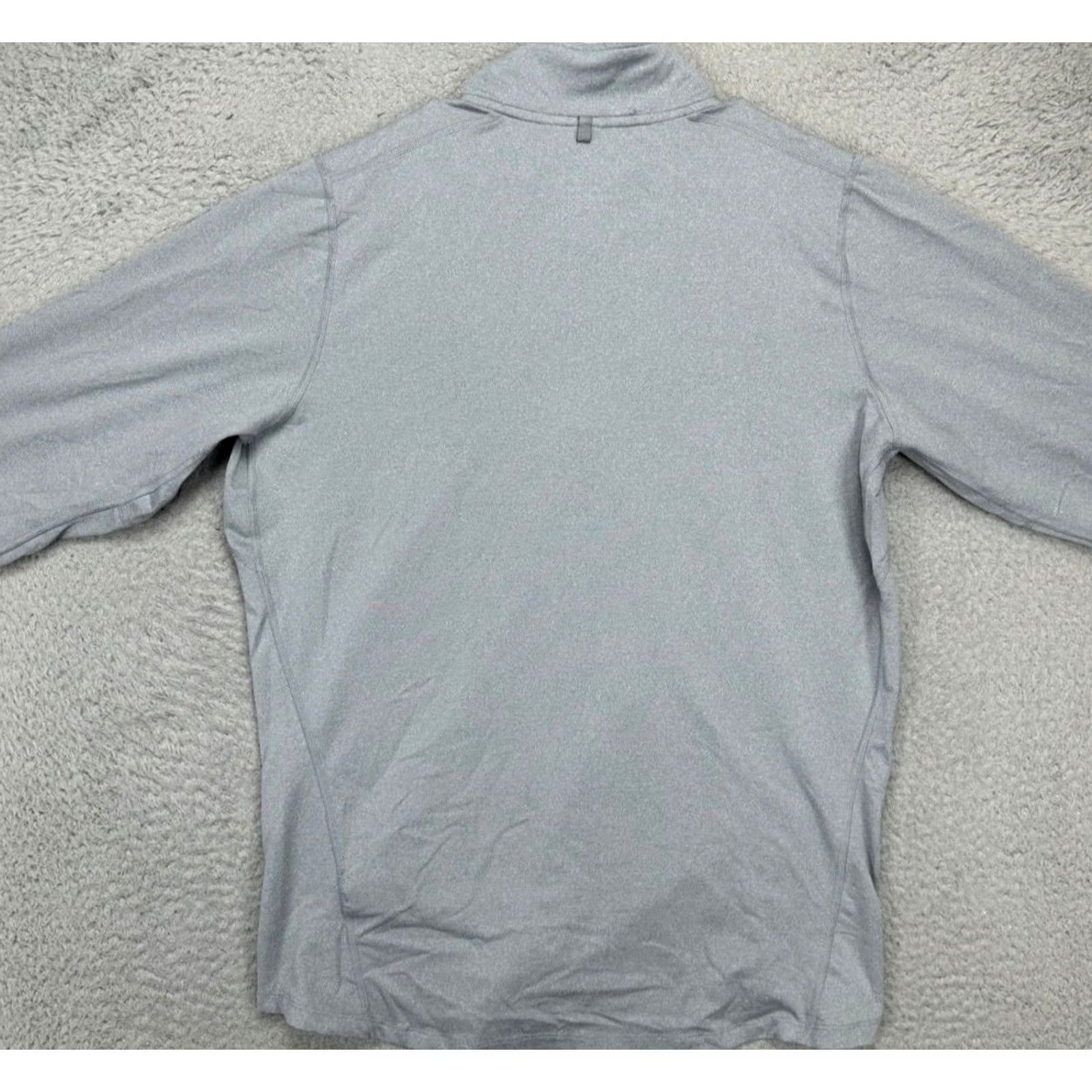 Nike Nike Running Shirt Women Medium Dri-Fit Grey Quarter Zip Pullover Stretch Ladies Size M / US 6-8 / IT 42-44 - 3 Thumbnail