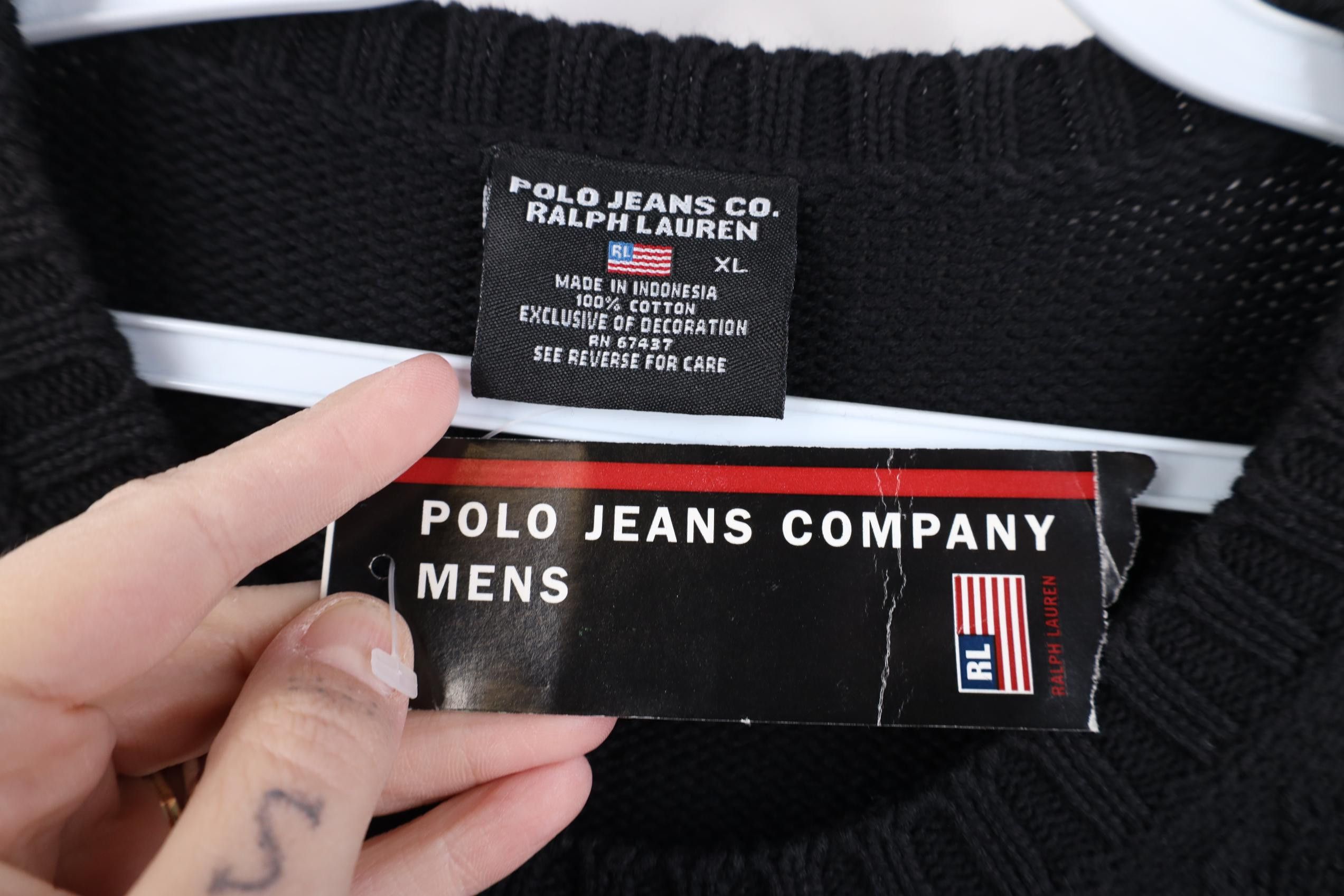 Polo Ralph Lauren Deadstock Vintage 90s Ralph Lauren Cotton Crewneck Sweater Size US XL / EU 56 / 4 - 7 Thumbnail