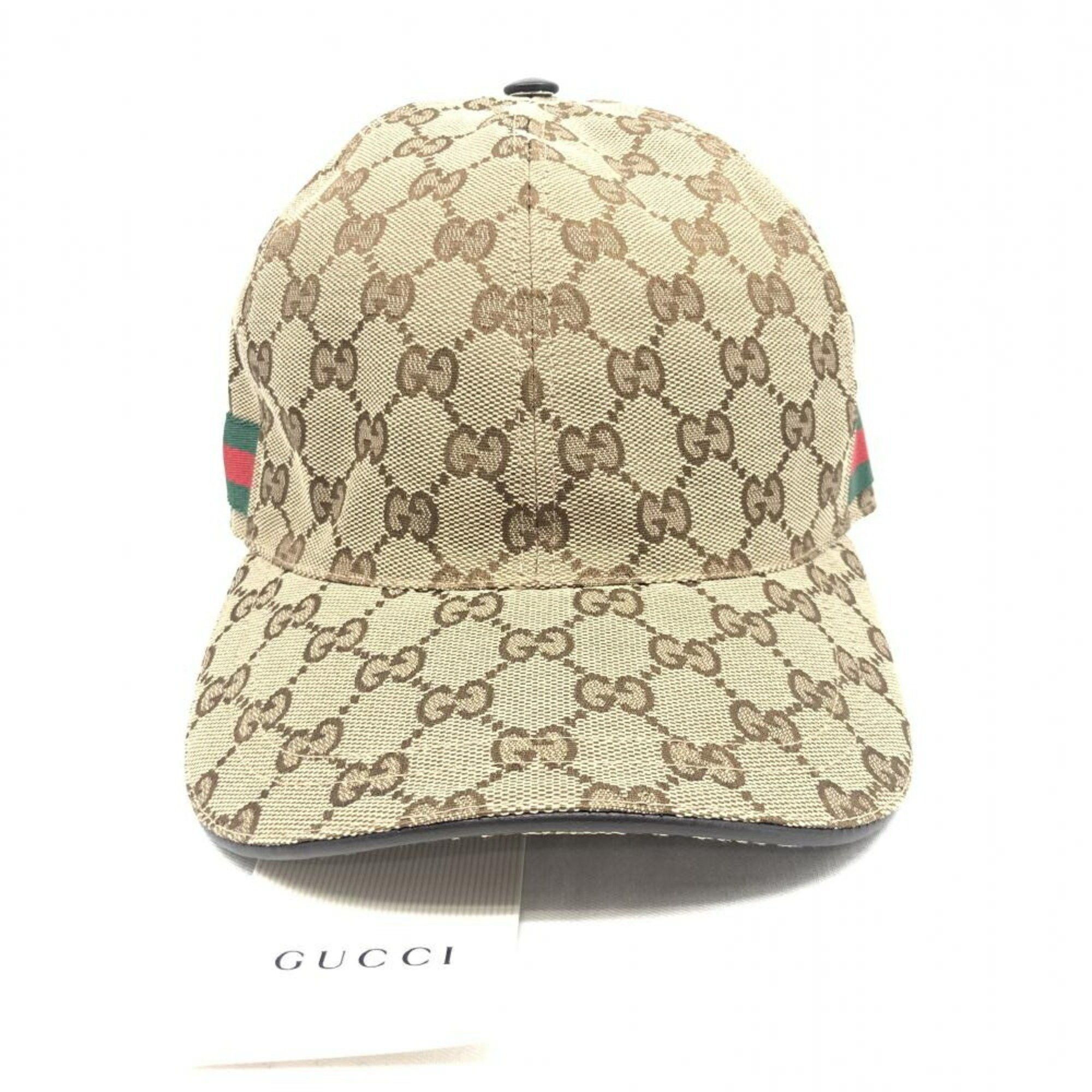 image of Gucci Original Gc Canvas Baseball Cap Size L Gucci, Women's