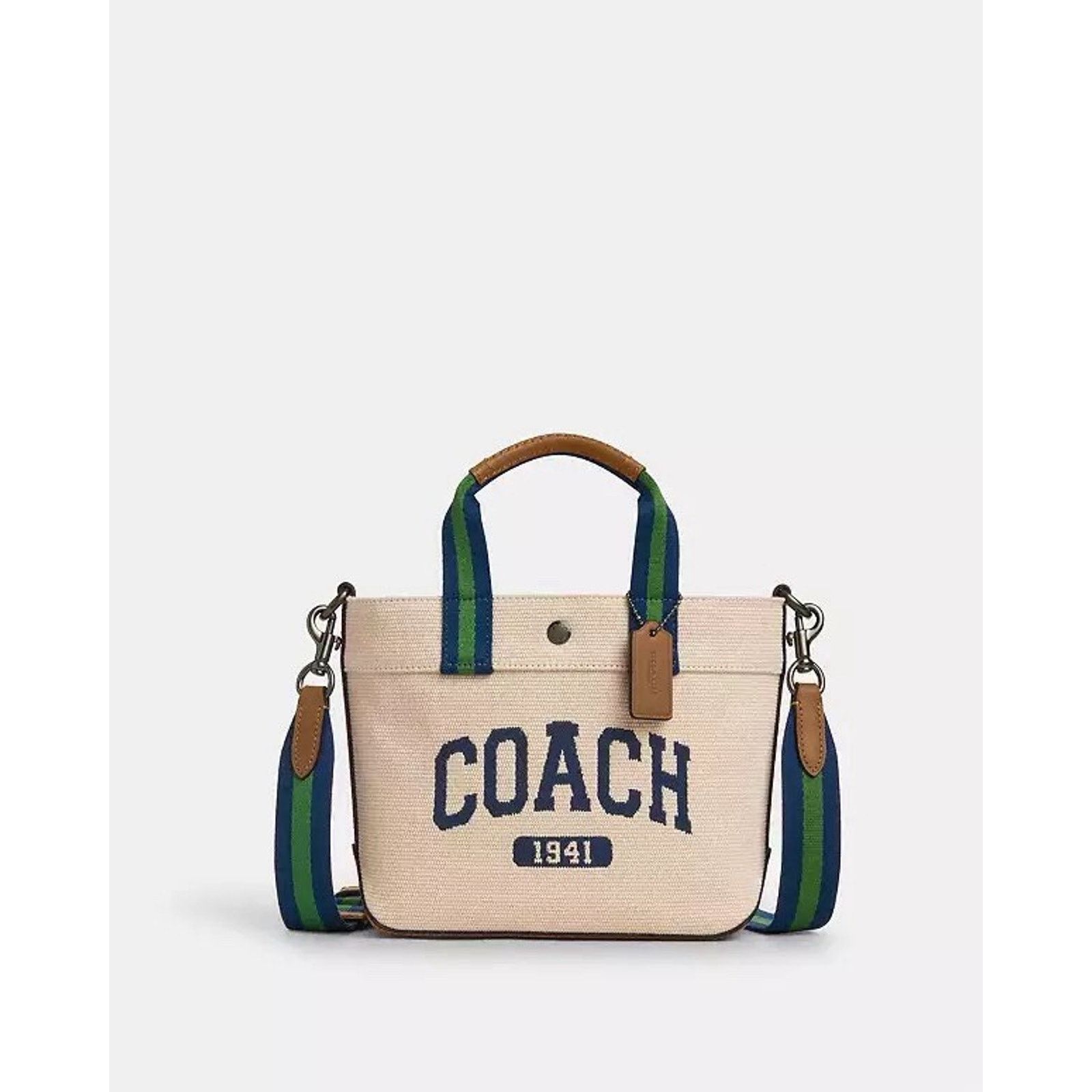 Coach NWT Coach Tote Bag 20 CBK29 Black Antique Nickel/Natural Size ONE SIZE - 5 Thumbnail