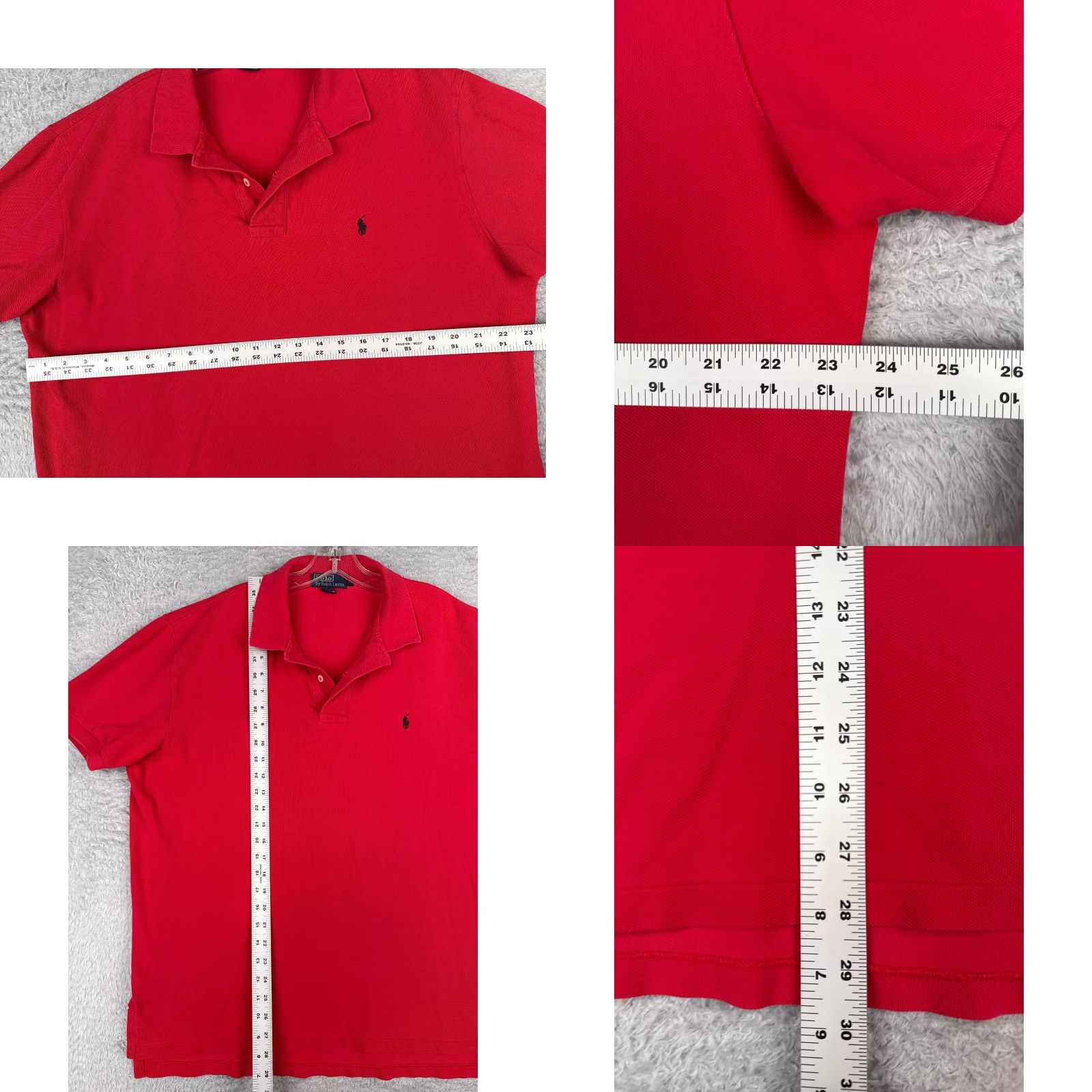 Ralph Lauren VINTAGE Ralph Lauren Polo Shirt Adult XL Red Short Sleeve 100% Cotton Jersey Button Embroidered Logo Modern American Sports Mens Size US XL / EU 56 / 4 - 8 Thumbnail
