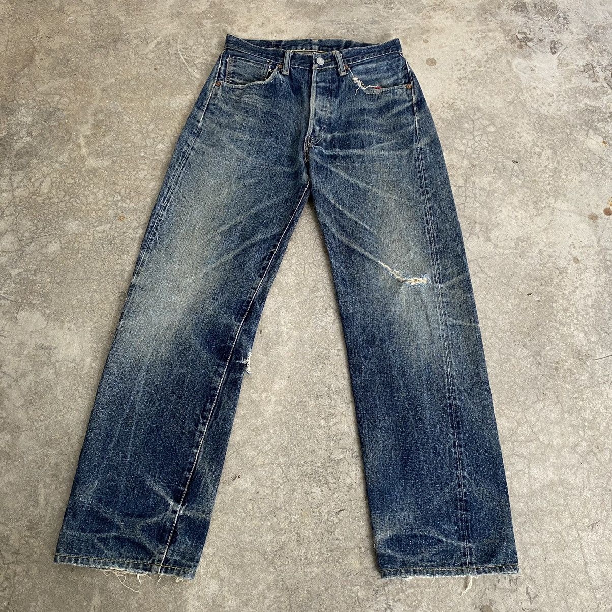 Pherrow's Vintage Pherrow’s Stormy Blue Faded Blue Selvedge Jeans Size US 29 - 2 Thumbnail