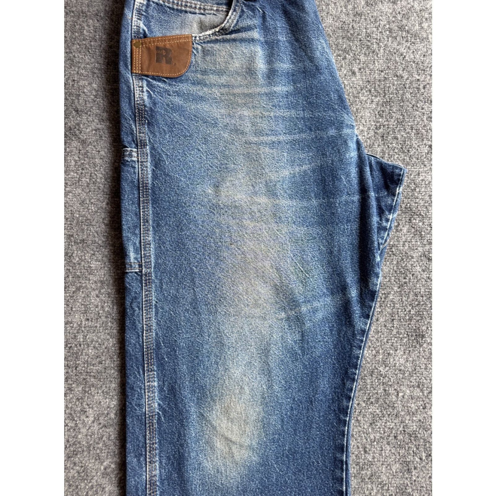 Wrangler VINTAGE Wrangler RIGGS Workwear Jeans Mens 5-Pocket Denim Blue 37-38W x 30L High Rise Straight Relaxed 30in Inseam 30 1990s 2000s Size US 38 / EU 54 - 5 Thumbnail