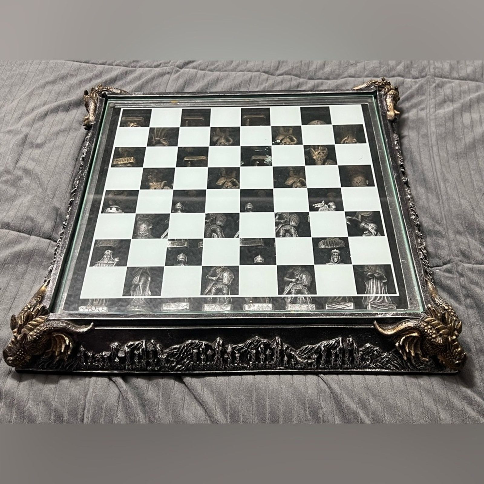 Dragonfly Vintage Dragon Crest Medieval Chess Board Set - Complete Size ONE SIZE - 2 Thumbnail