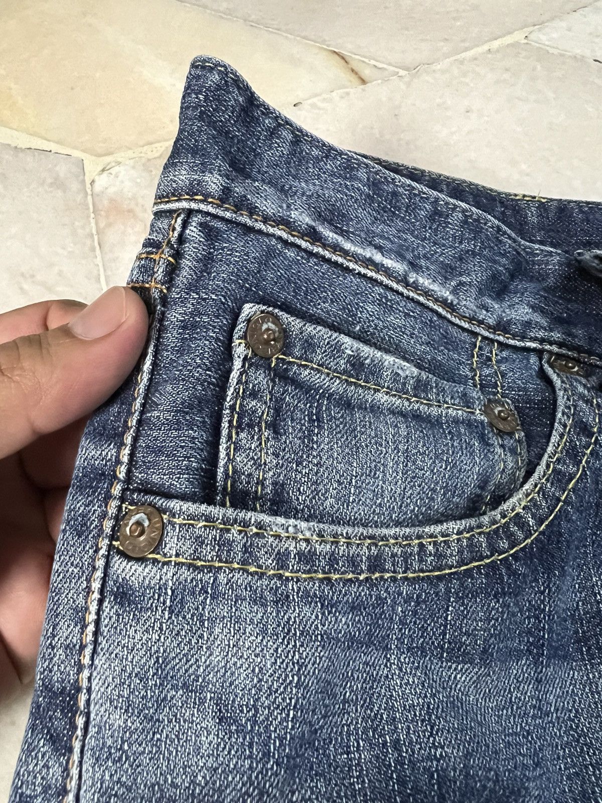 If Six Was Nine × Uniqlo VINTAGE 90’s STYLE UNIQLO S001 DISTRESSED JEANS Size US 34 / EU 50 - 7 Thumbnail