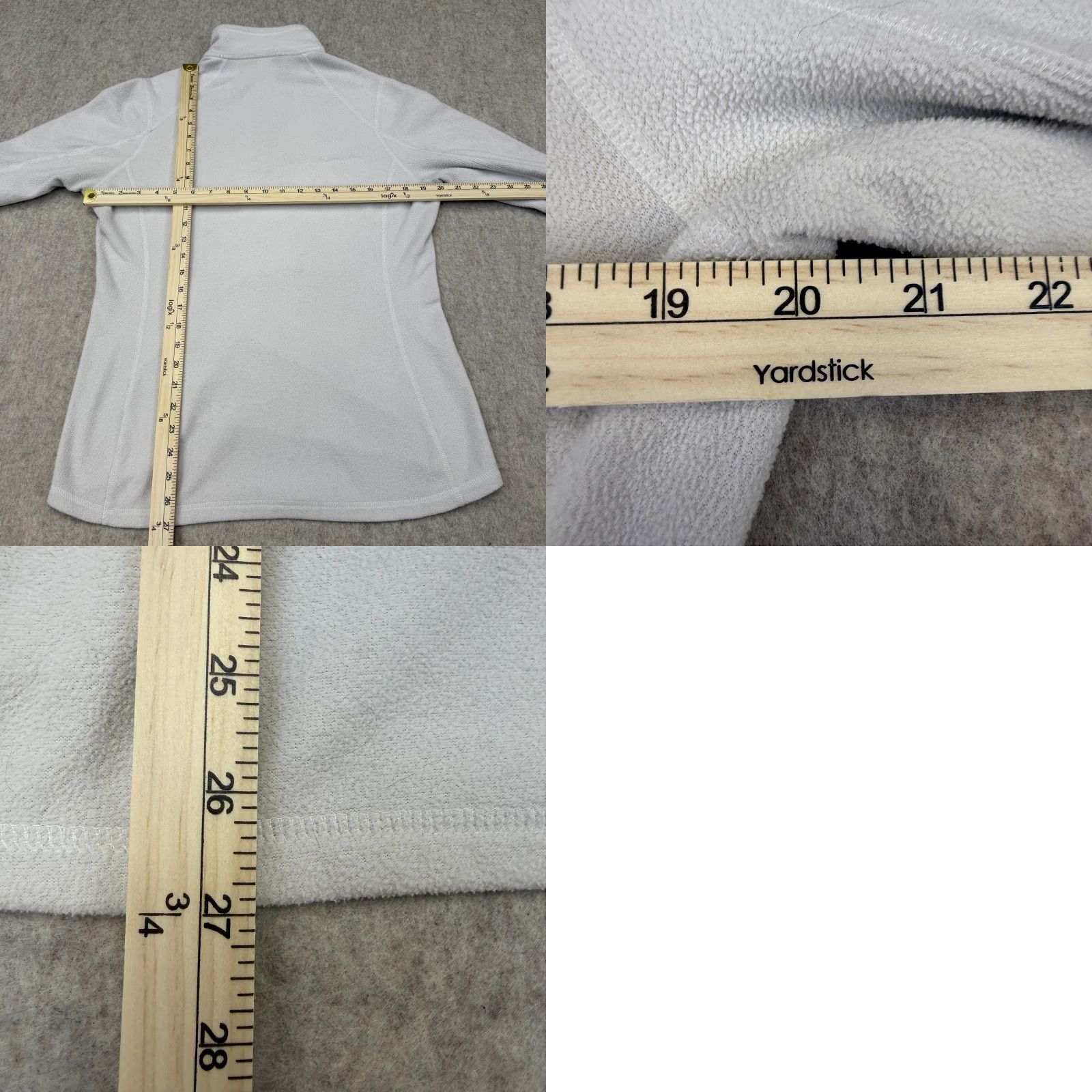 The North Face The North Face Sweatshirt Womens L White Fleece 1/4 Zip Mock Neck Pullover Embroidered Logo Zipper Size L / US 10 / IT 46 - 8 Thumbnail