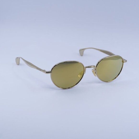 Bottega Veneta Bottega Veneta BV1396S 002 Sunglasses Gold Round Frame Size ONE SIZE - 5 Thumbnail