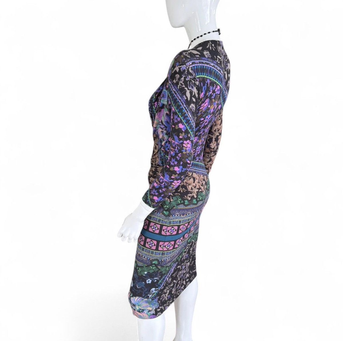 Etro Archival ETRO Milano Jersey Wrap Dress - Italian Luxury Size M / US 6-8 / IT 42-44 - 6 Thumbnail