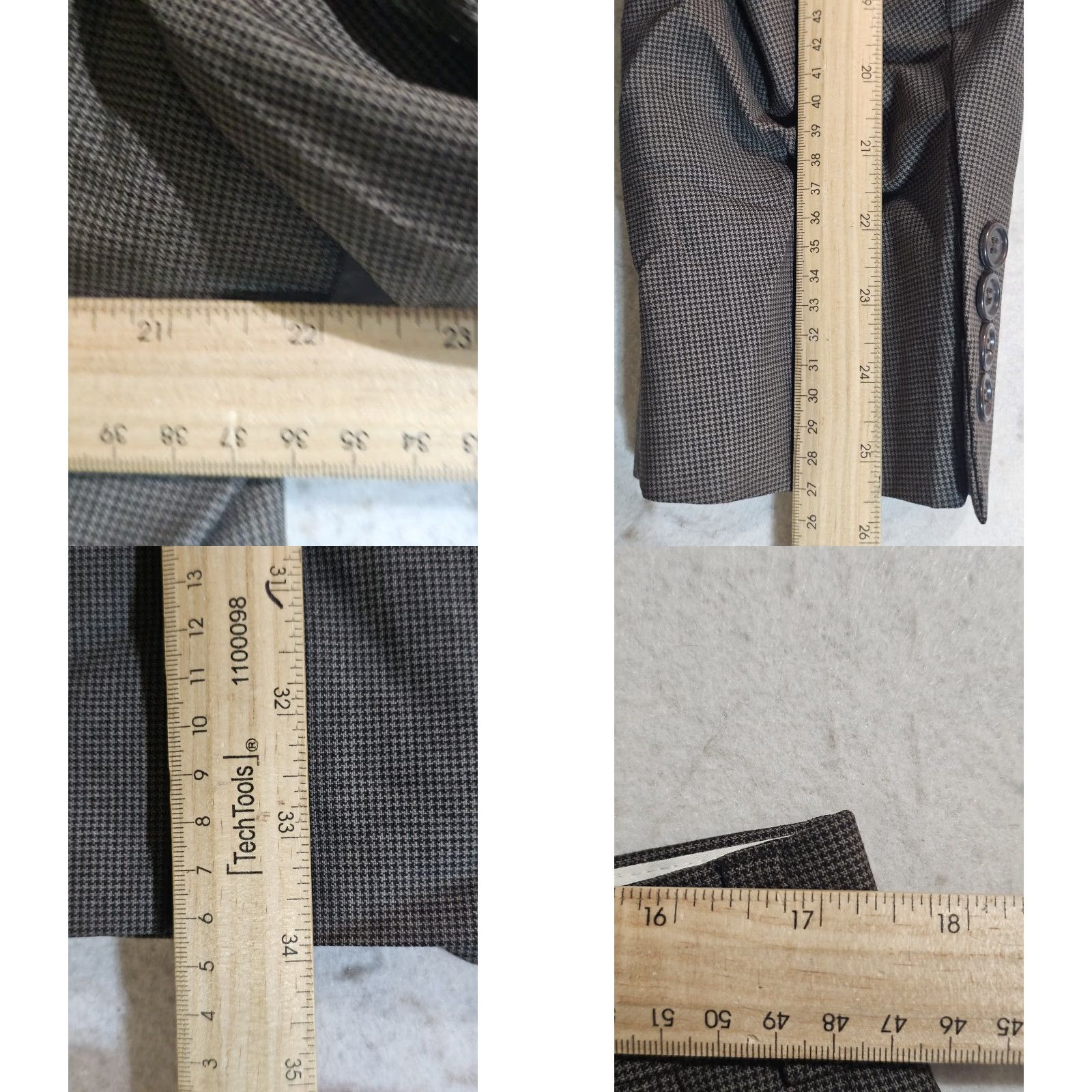Brooks Brothers Brooks Brothers 346 Stretch Wool 2 Piece Mens Suit Brown 43L 34x32 Houndstooth Suit Men Regular 2 Piece Long Notch Lapel Modern Classic Mens Size 46R - 11 Thumbnail