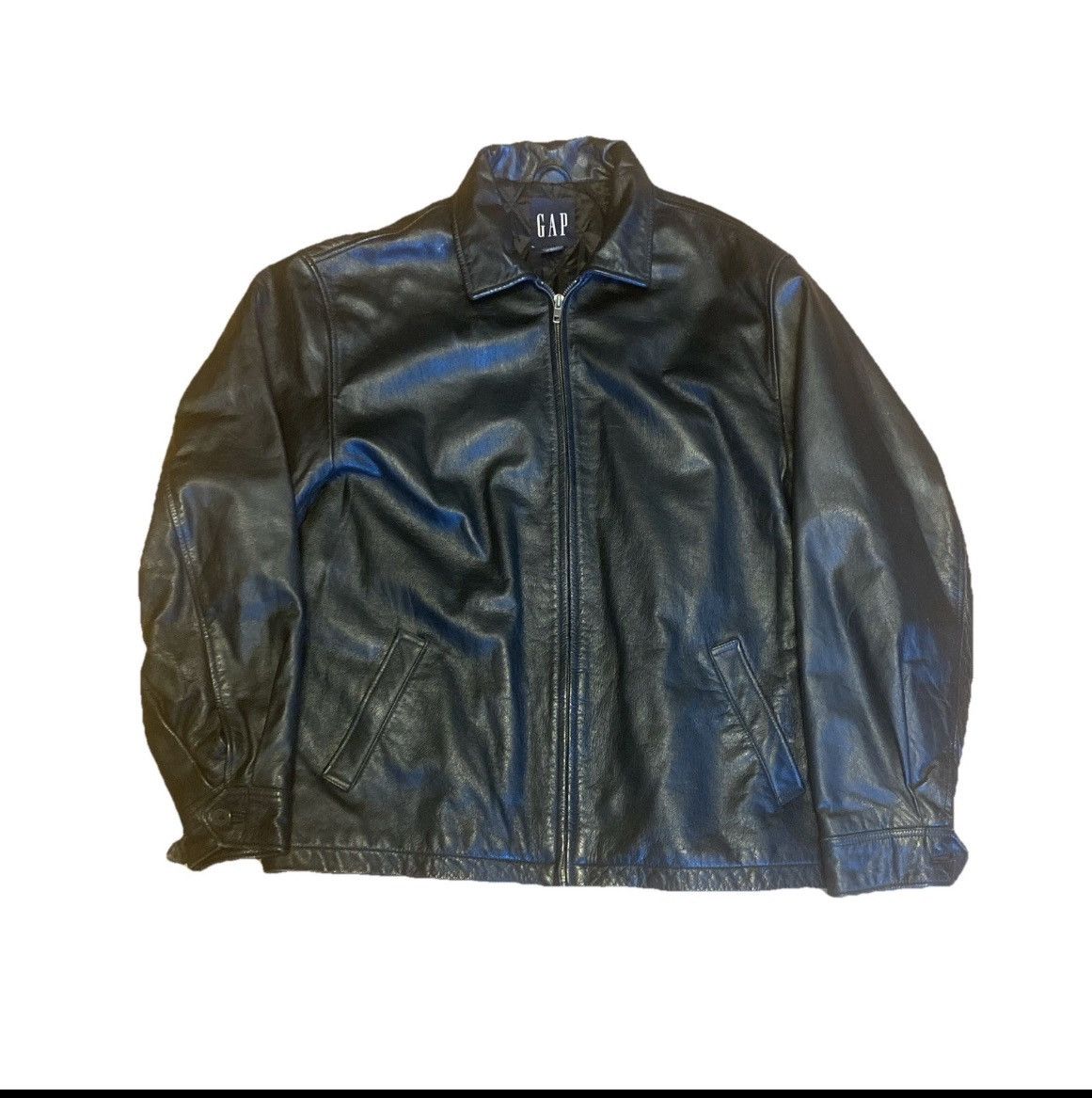 Gap Vintage GAP Men's Moto Jacket Y2K 2000s Black Size Large Size US L / EU 52-54 / 3 - 1 Thumbnail