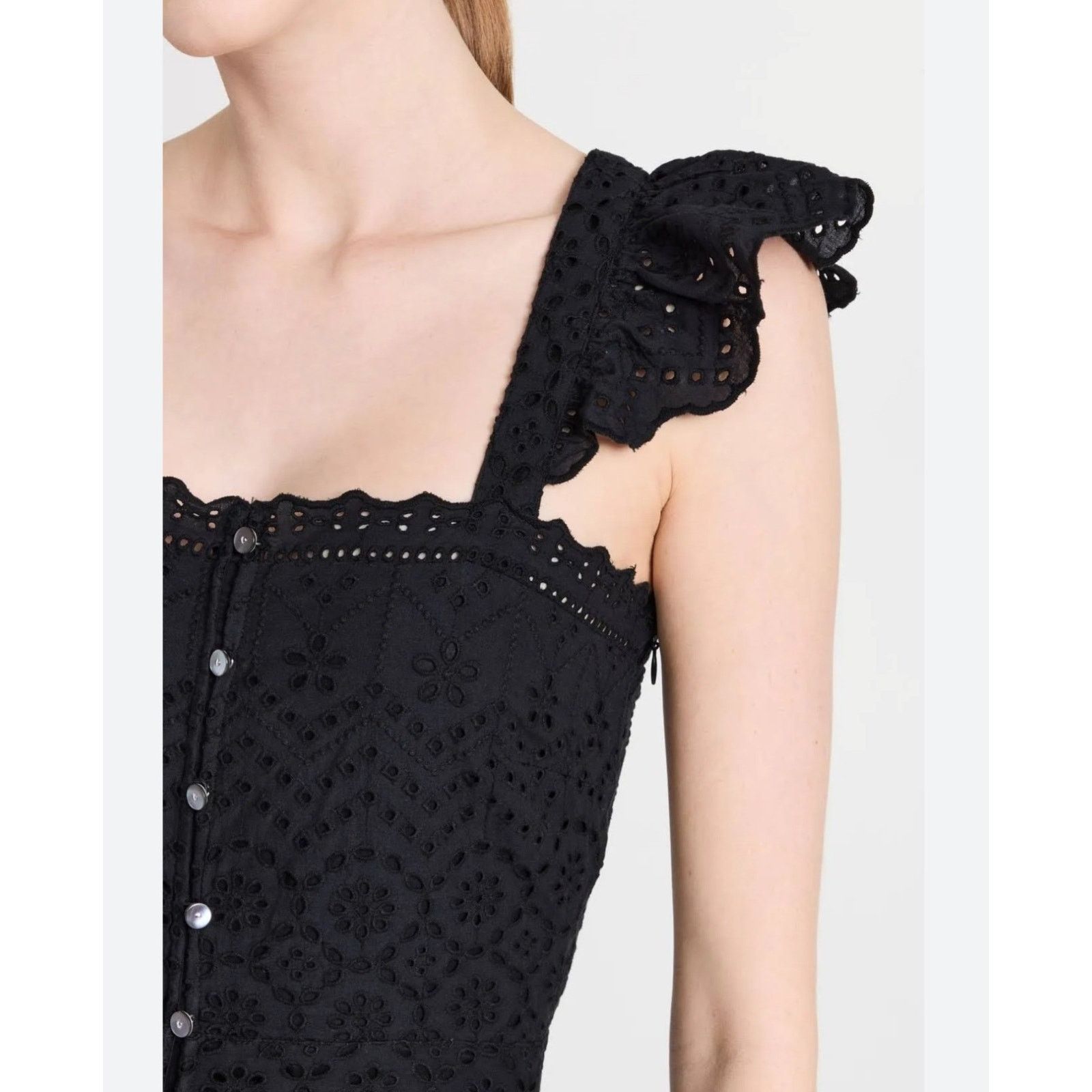 Veronica Beard Veronica Beard Aislin Eyelet Cotton Tiered Maxi Long Dress10 Size L / US 10 / IT 46 - 5 Thumbnail