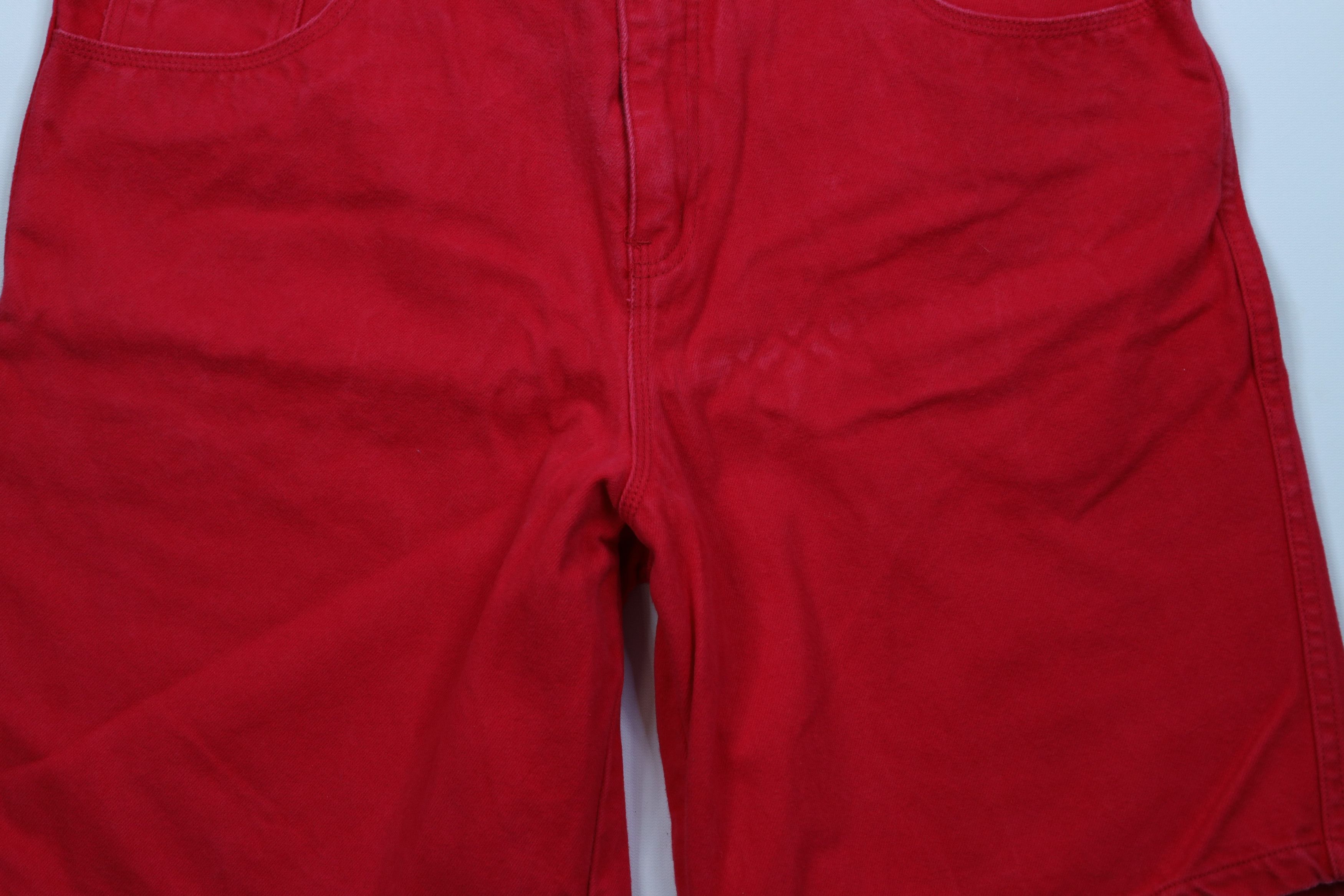 Vintage Vintage 90s Toy Machine Skateboard Denim Jean Shorts Red Size US 40 / EU 56 - 3 Thumbnail