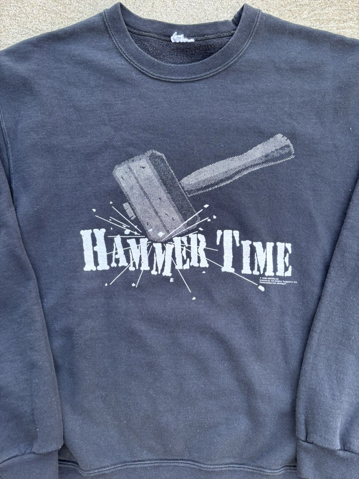 Vintage RARE Vintage 1990 Detroit Pistons Bad Boys Hammer Time Crew Size US XL / EU 56 / 4 - 2 Thumbnail