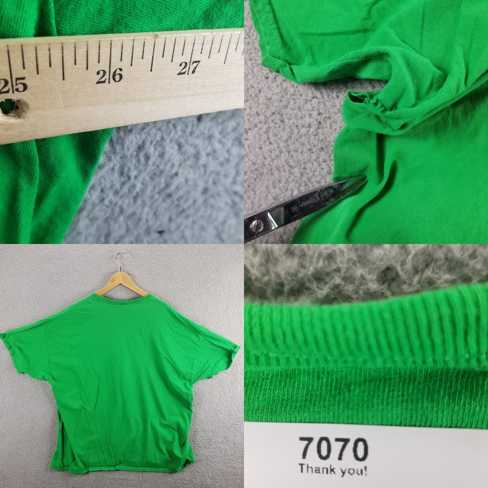 Fruit Of The Loom St. Patrick's Day Shirt Adult 2XL Green Cotton T-Shirt Logo Holiday Mens My only Green Tee Flaw Vintage No Size US XXL / EU 58 / 5 - 8 Thumbnail