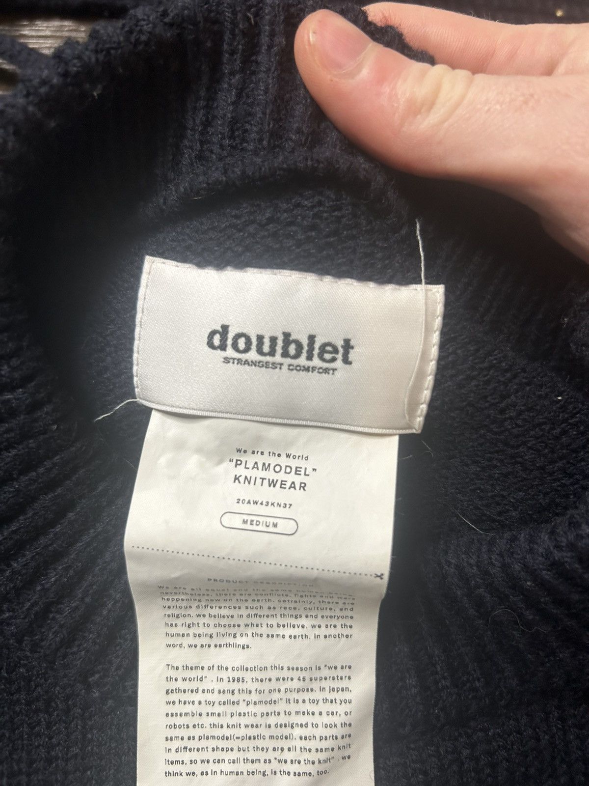 Doublet GRAIL Plamodel Knit Sweater Size US M / EU 48-50 / 2 - 6 Thumbnail