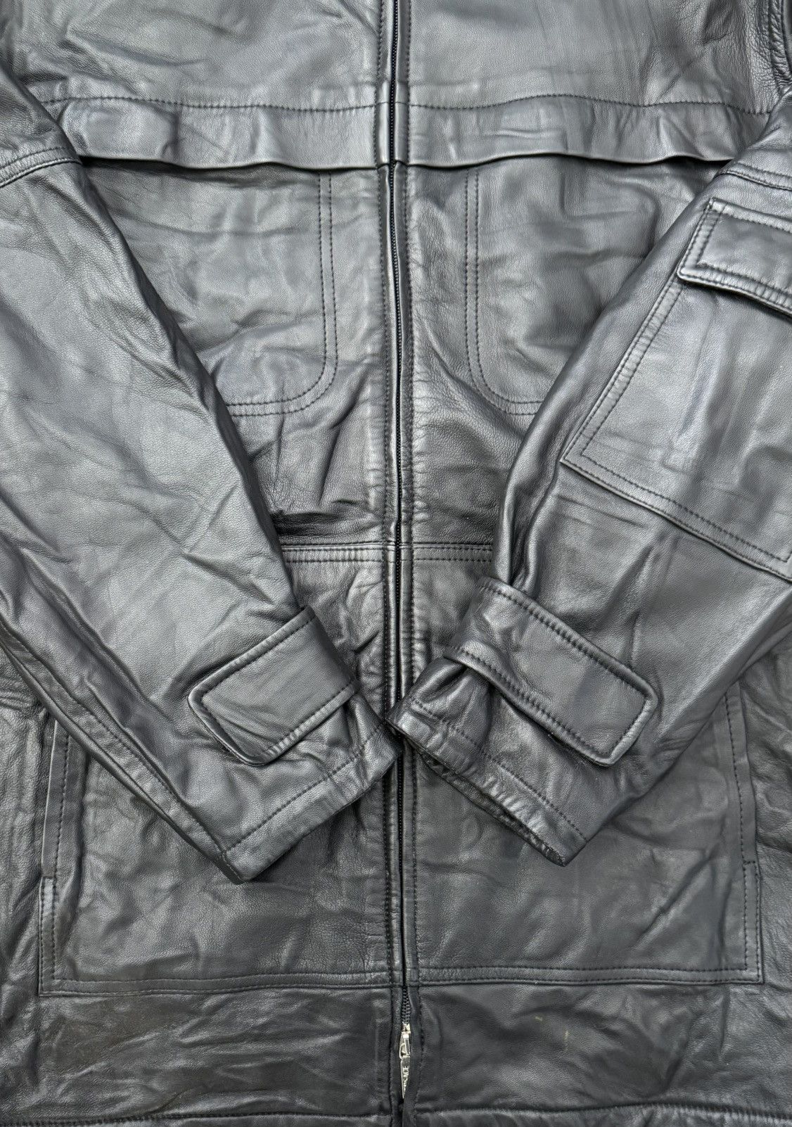 Versace Jeans Couture Vintage Versace Leather Jacket Black Size US L / EU 52-54 / 3 - 6 Thumbnail