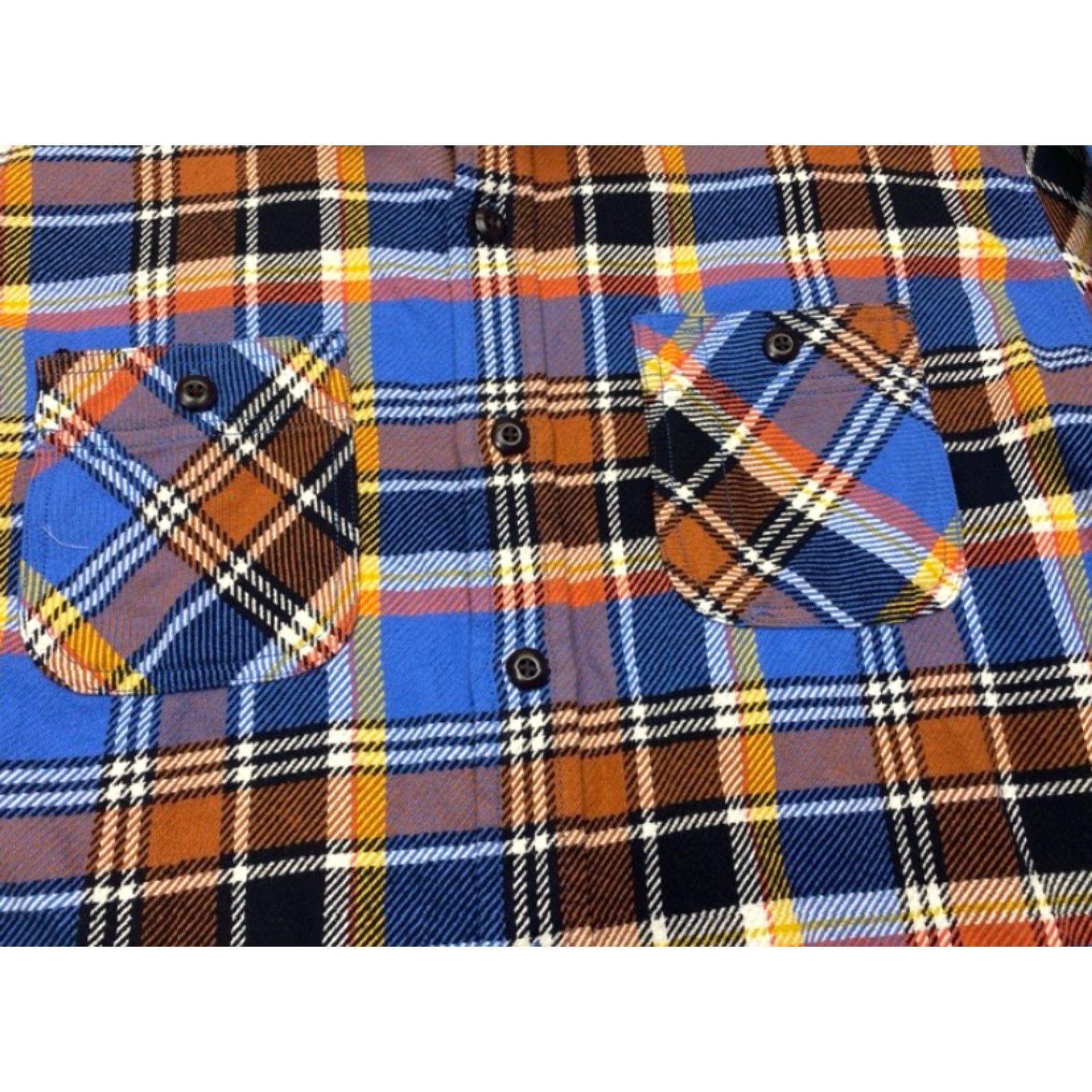 Lands' End VINTAGE Lands' End Heavy Flannel Shirt Mens XL Plaid Sea Cliff Blue Utility Cabincore Size US XL / EU 56 / 4 - 5 Thumbnail