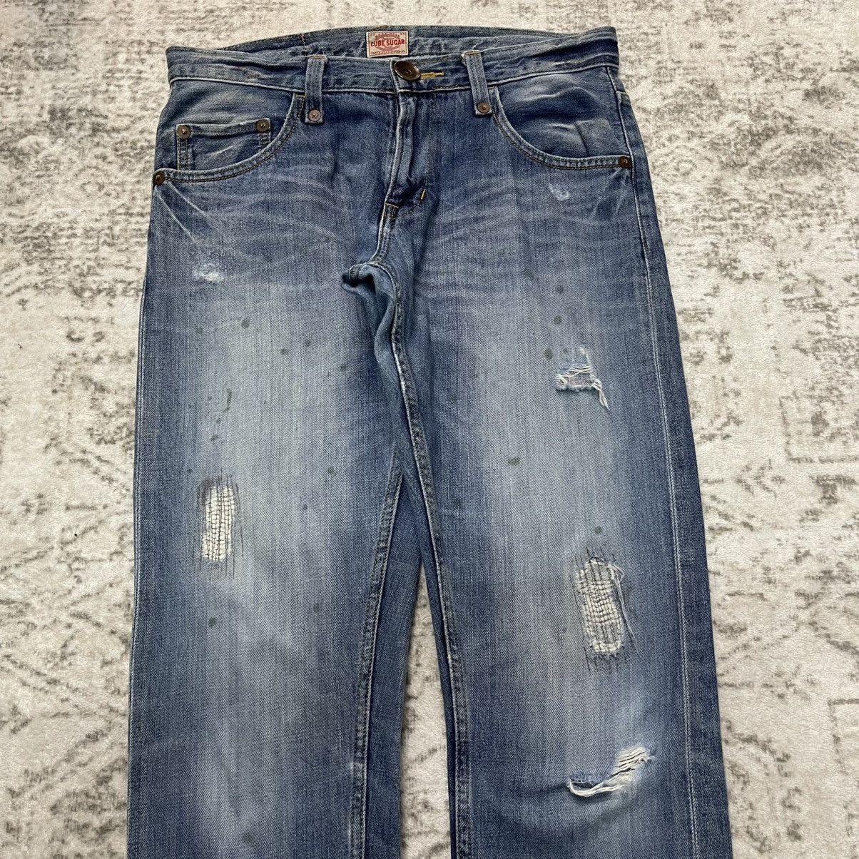 Sugar Cane Cube Sugar Japan Buckle Back Work Wear Denim Jeans Size US 30 / EU 46 - 5 Thumbnail
